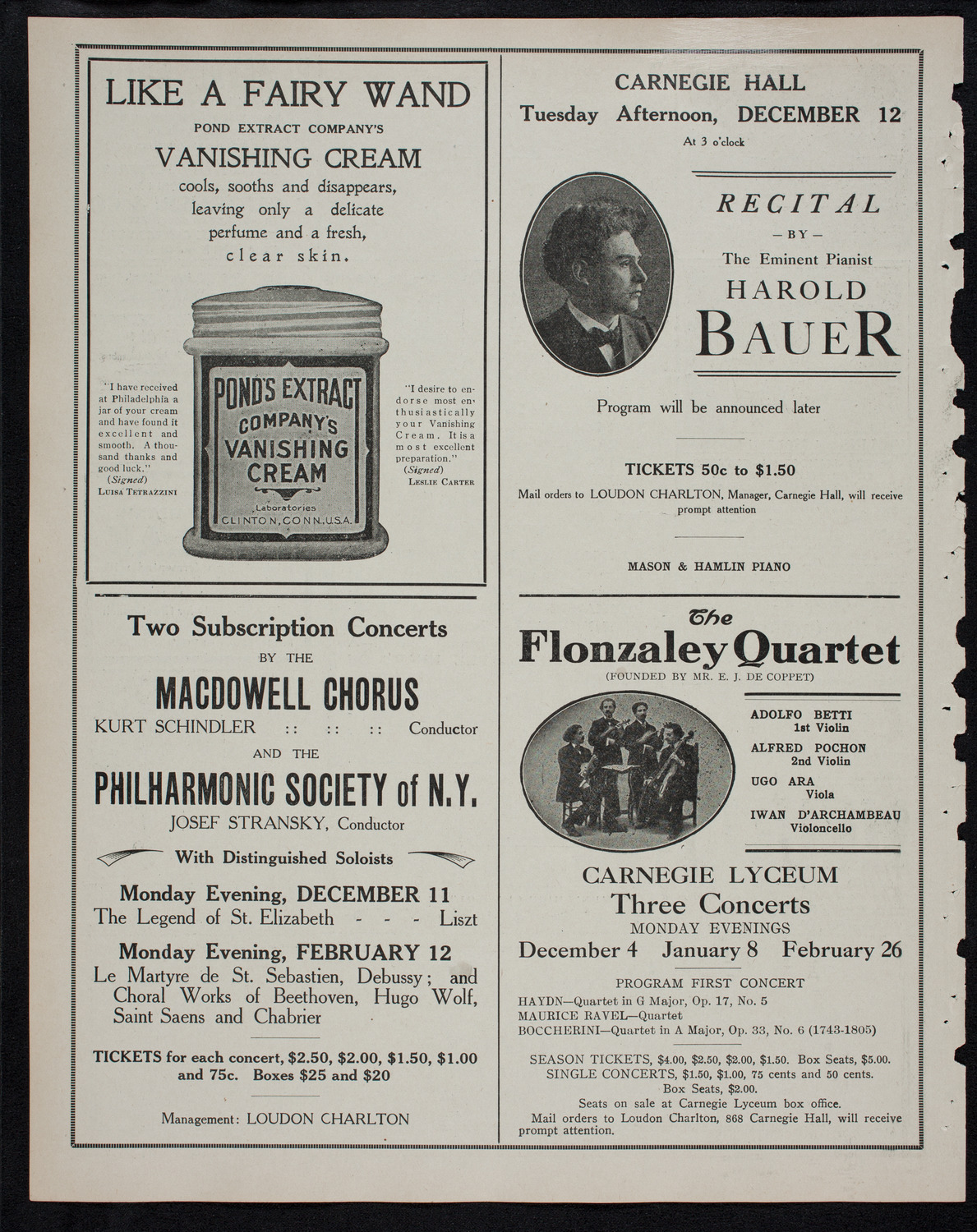 Elmendorf Lecture: Florence and Venice, November 26, 1911, program page 8