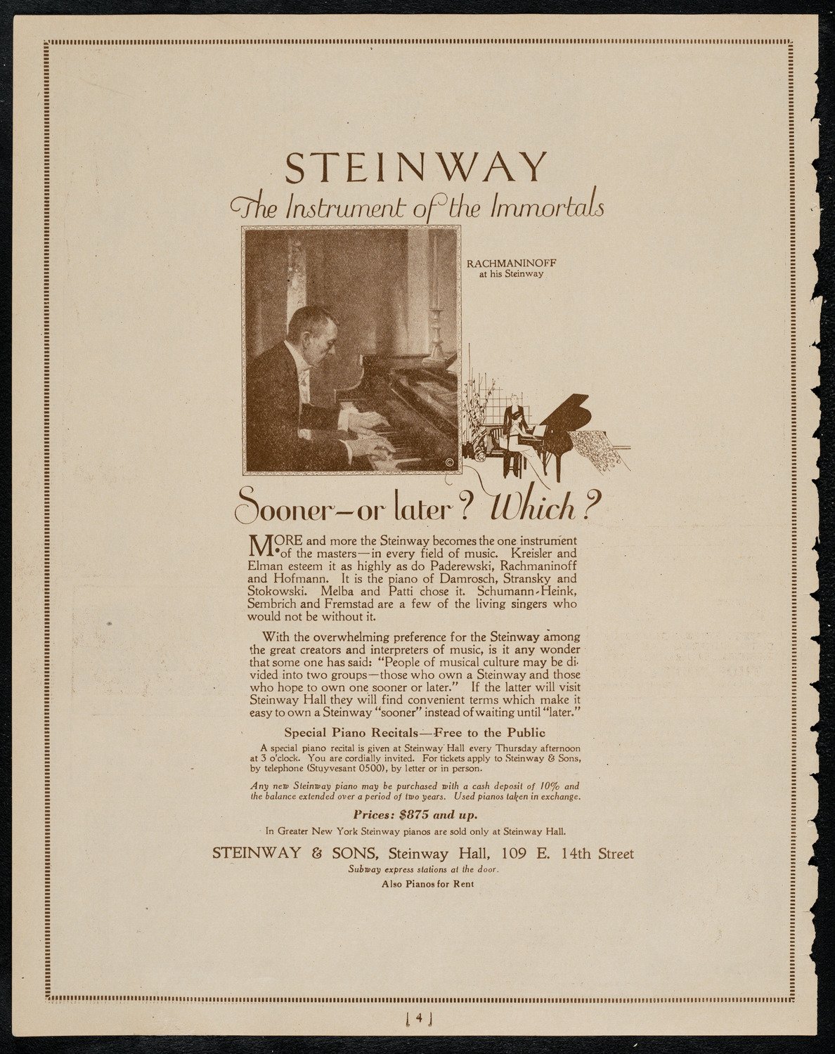 Maria Ivogun, Soprano, April 16, 1922, program page 4