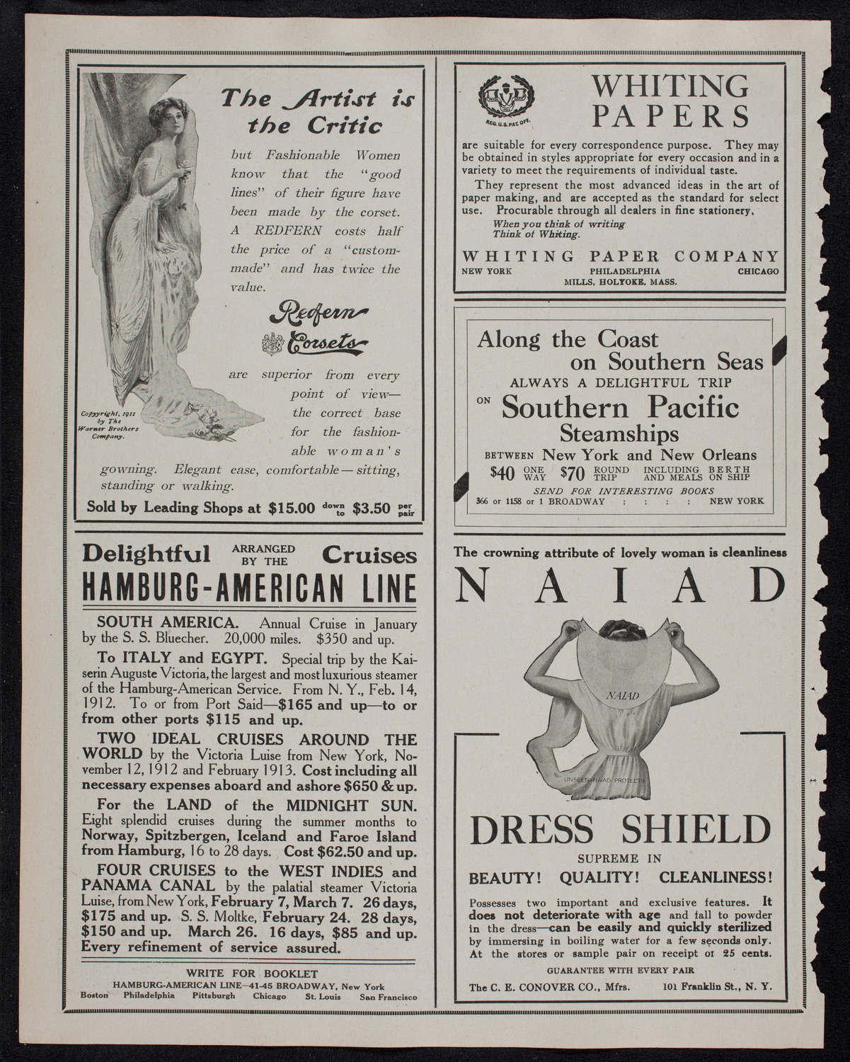 Burton Holmes Travelogue: Paris, February 18, 1912, program page 2