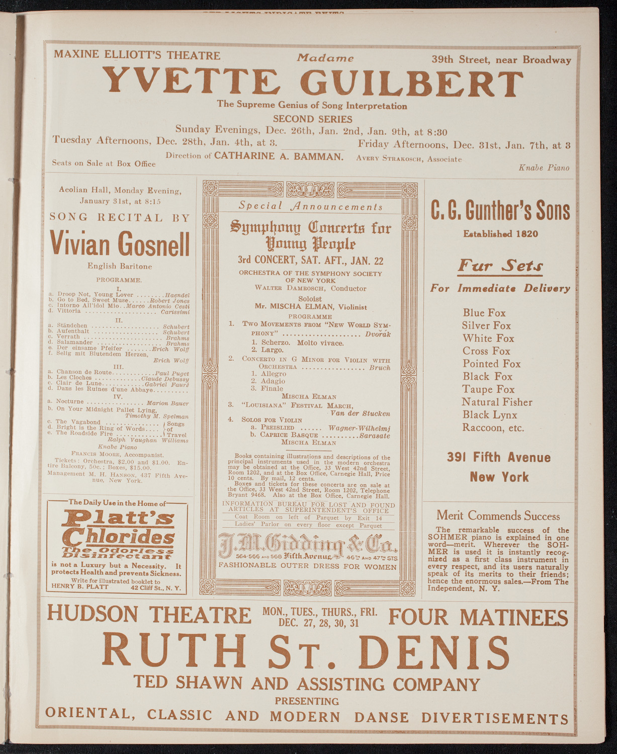 Oratorio Society of New York, December 28, 1915, program page 9