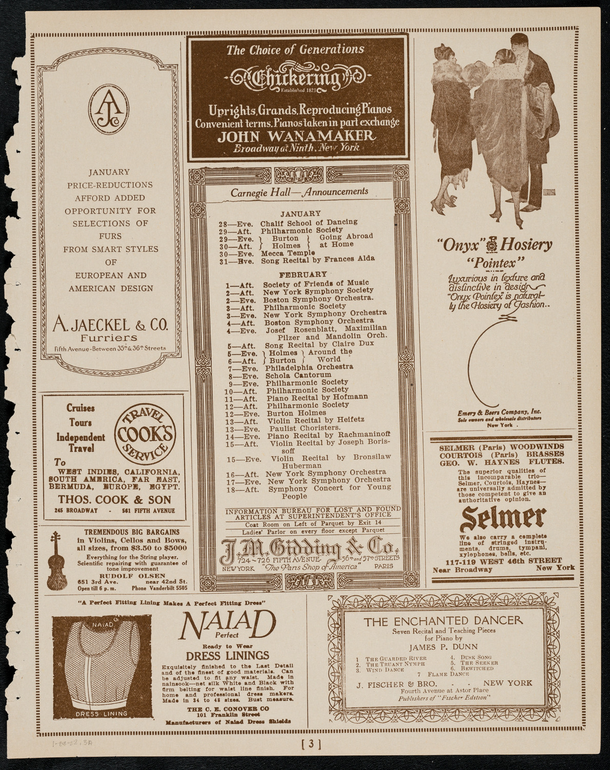 Symphony Concert for Young People, January 28, 1922, program page 3