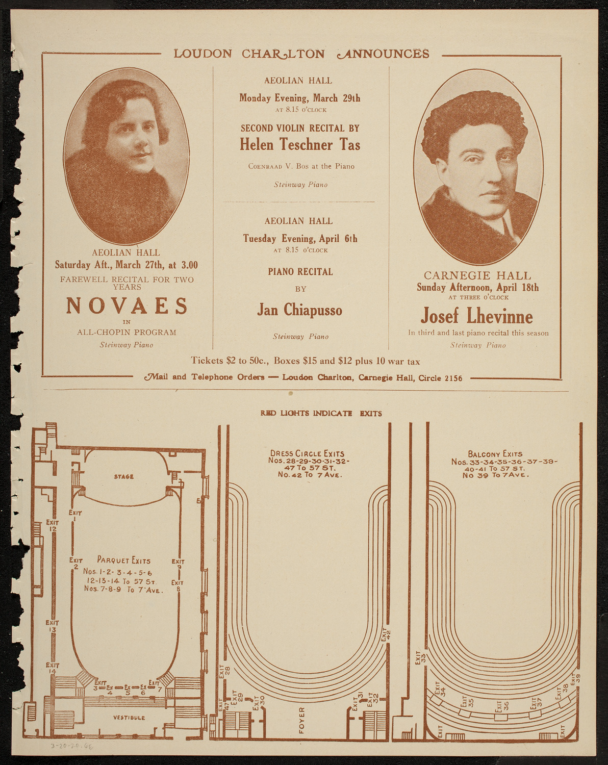 New York Symphony Orchestra, March 20, 1920, program page 11