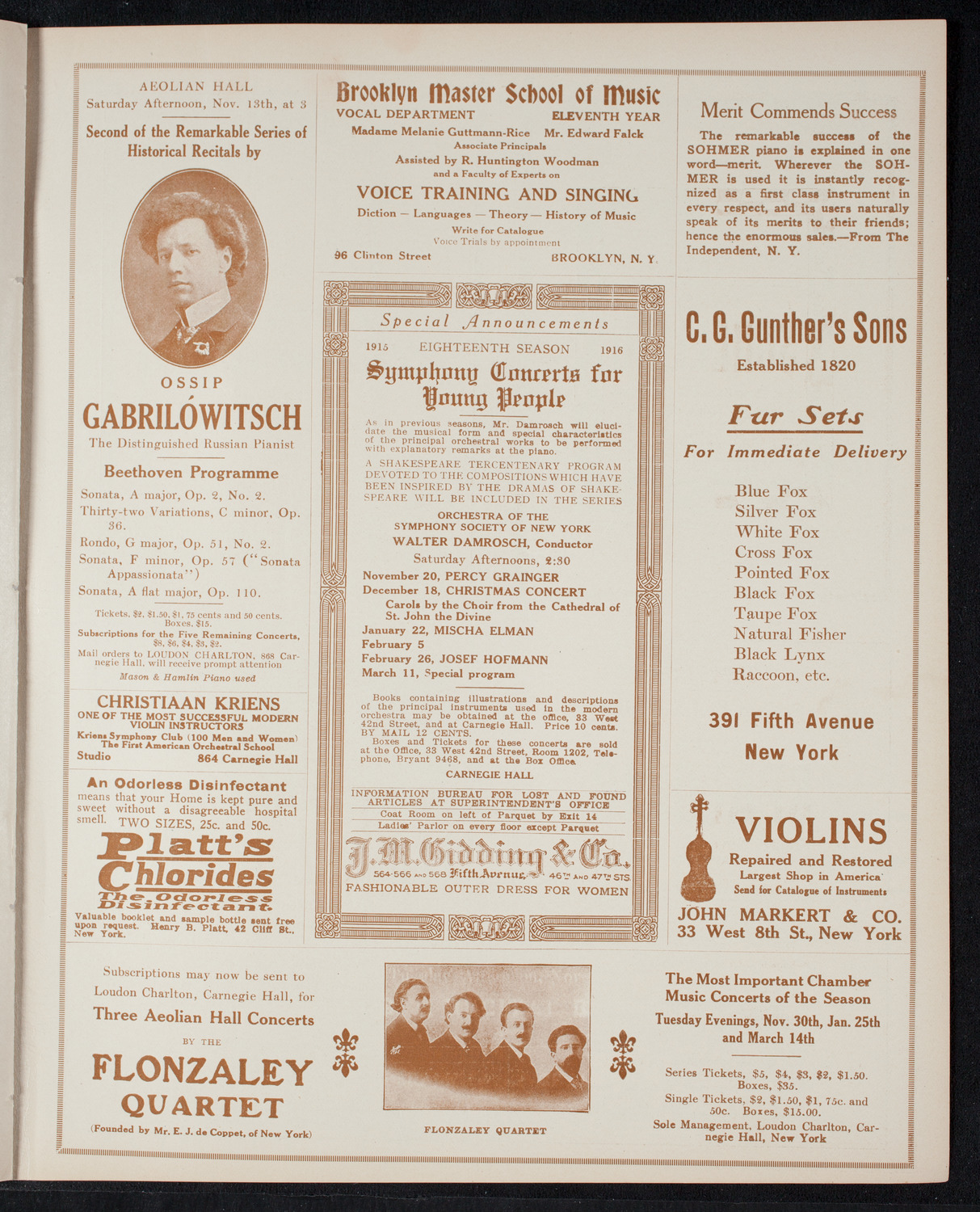 Frances Alda, Soprano, November 9, 1915, program page 9
