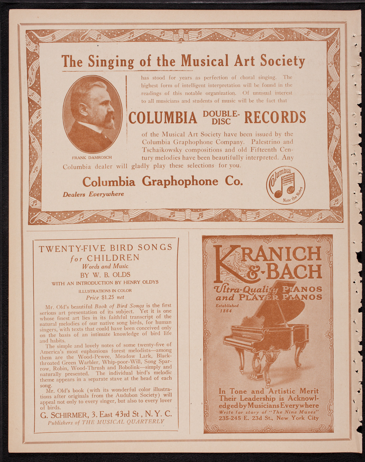 Musical Art Society of New York, December 19, 1916, program page 6