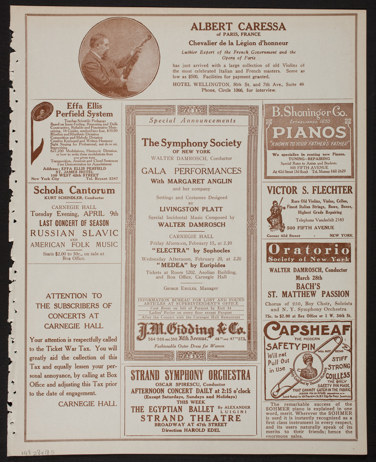 Pupils of Isadora Duncan with The Little Symphony, February 8, 1918, program page 9