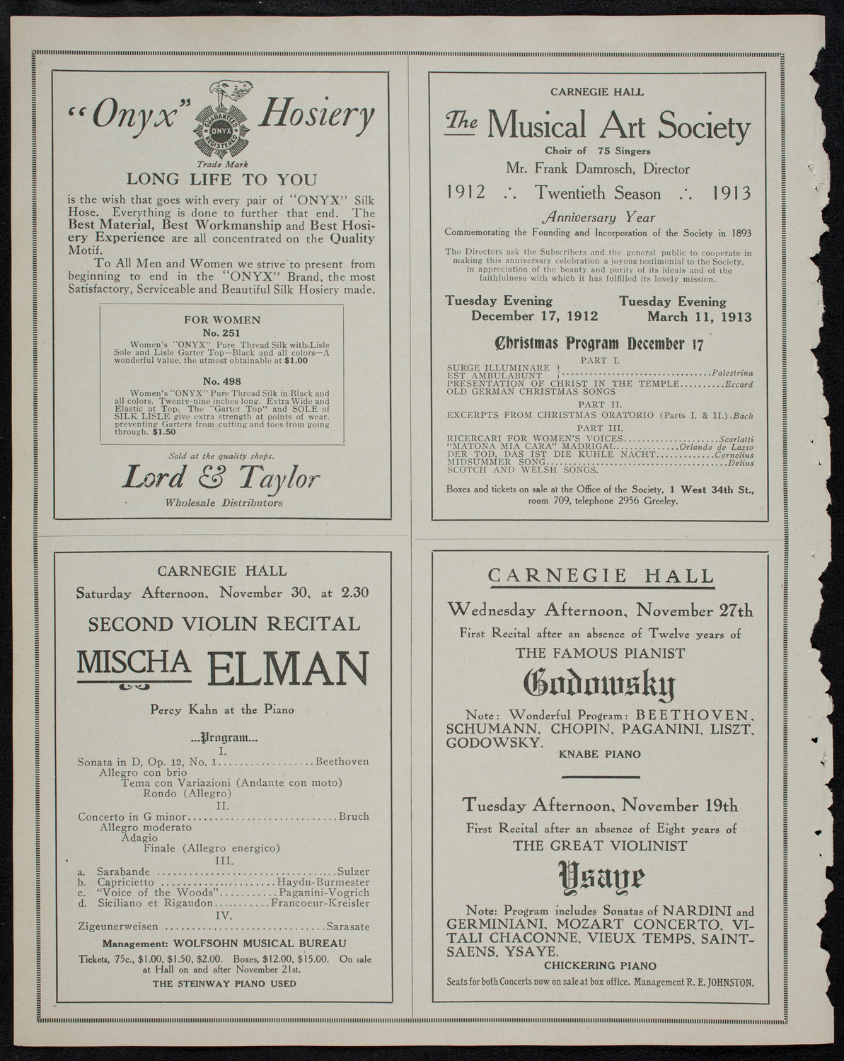 Elmendorf Lecture: The Great Southwest, October 27, 1912, program page 8