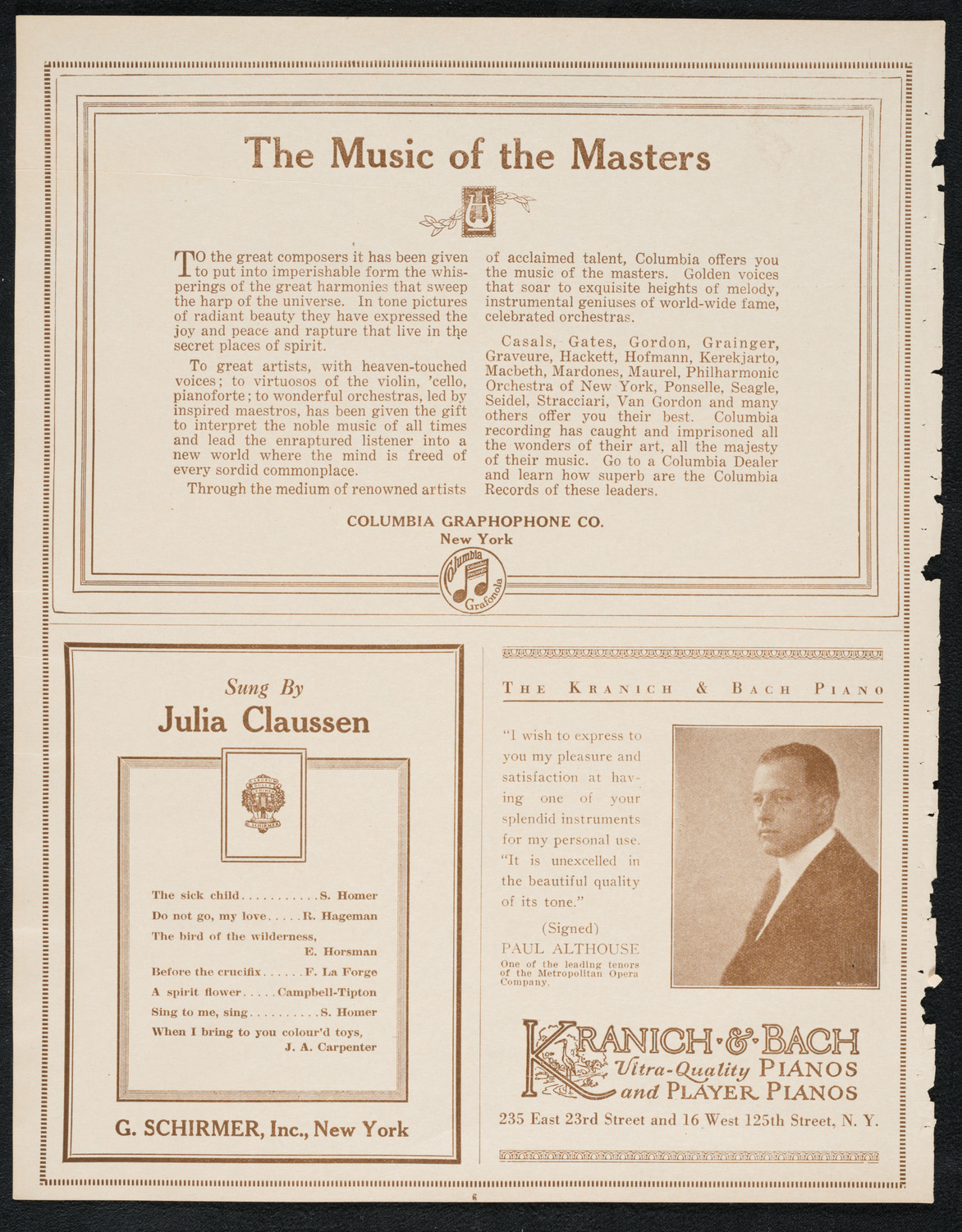 Isadora Duncan, Dancer, with Russian Symphony Orchestra, November 15, 1922, program page 6