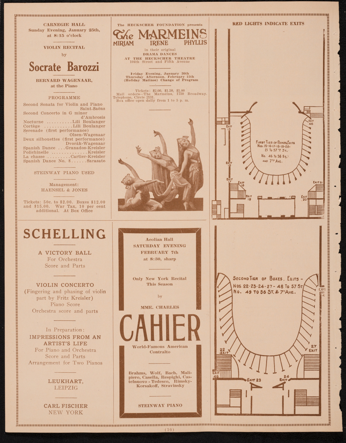 New York Philharmonic, January 23, 1925, program page 10