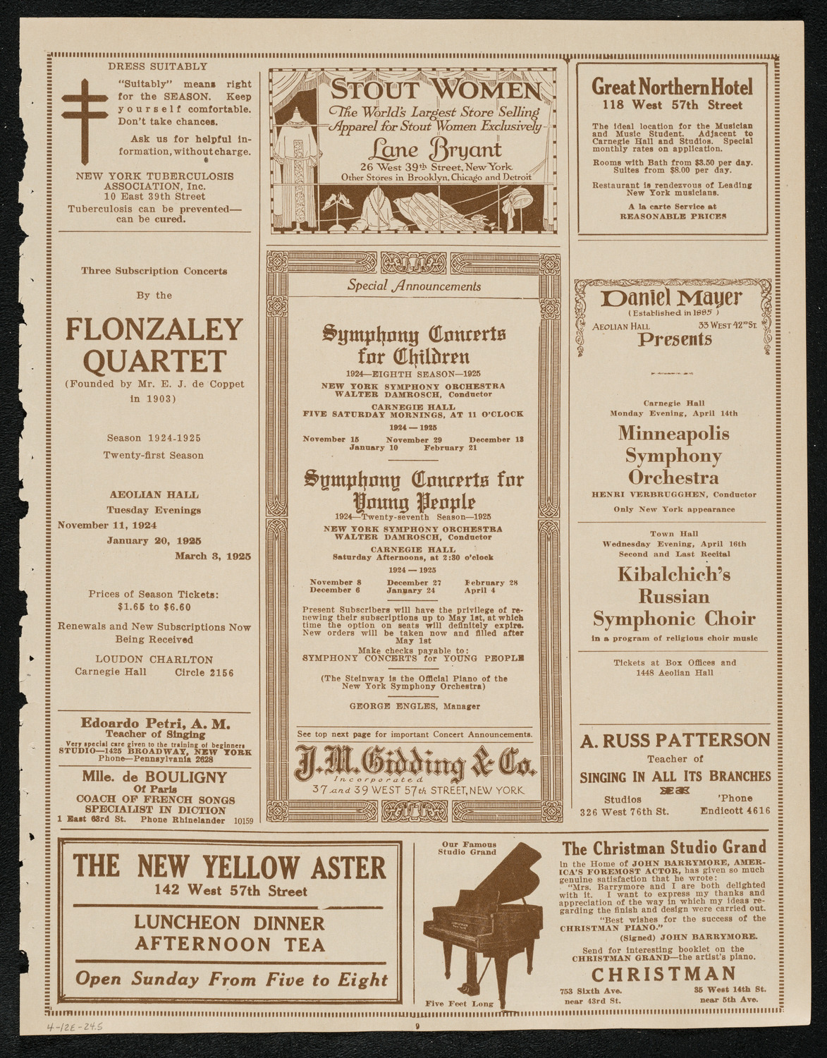 Christine Dobbins' Dancers, April 12, 1924, program page 9