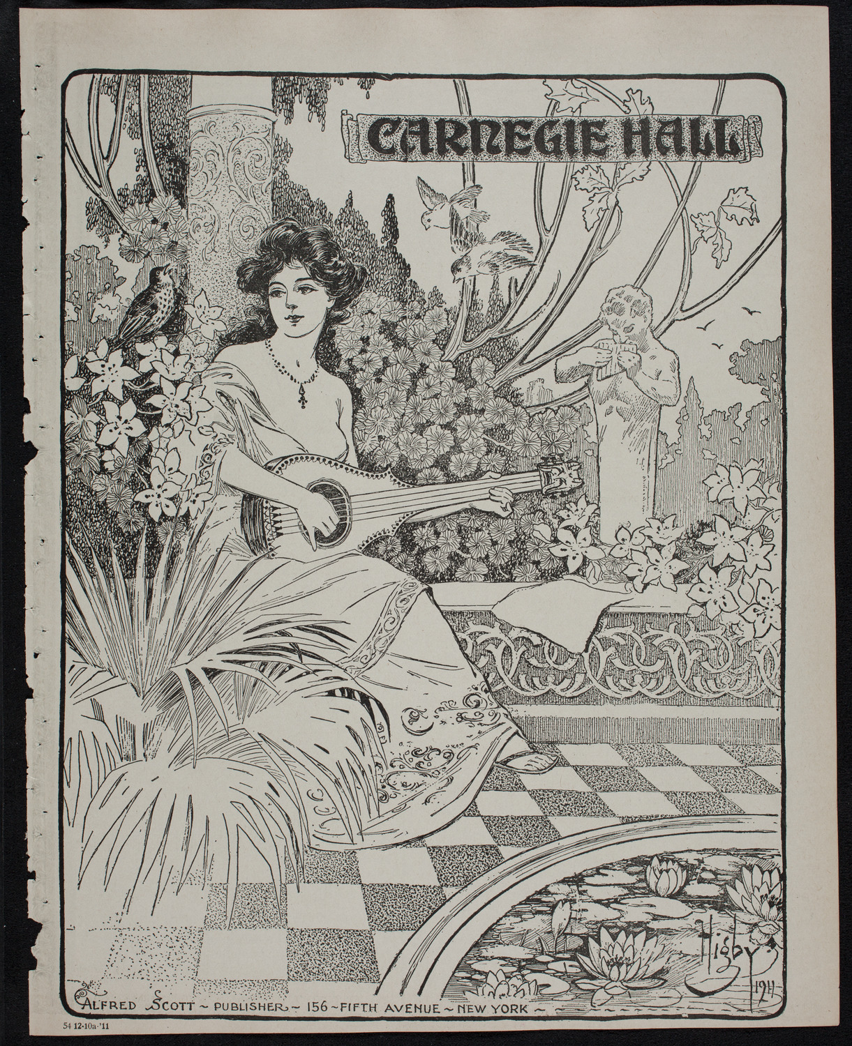 New York Philharmonic, December 10, 1911, program page 1