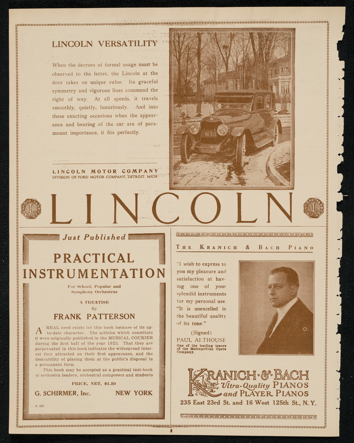 New York Philharmonic Students' Concert, February 27, 1924, program page 6