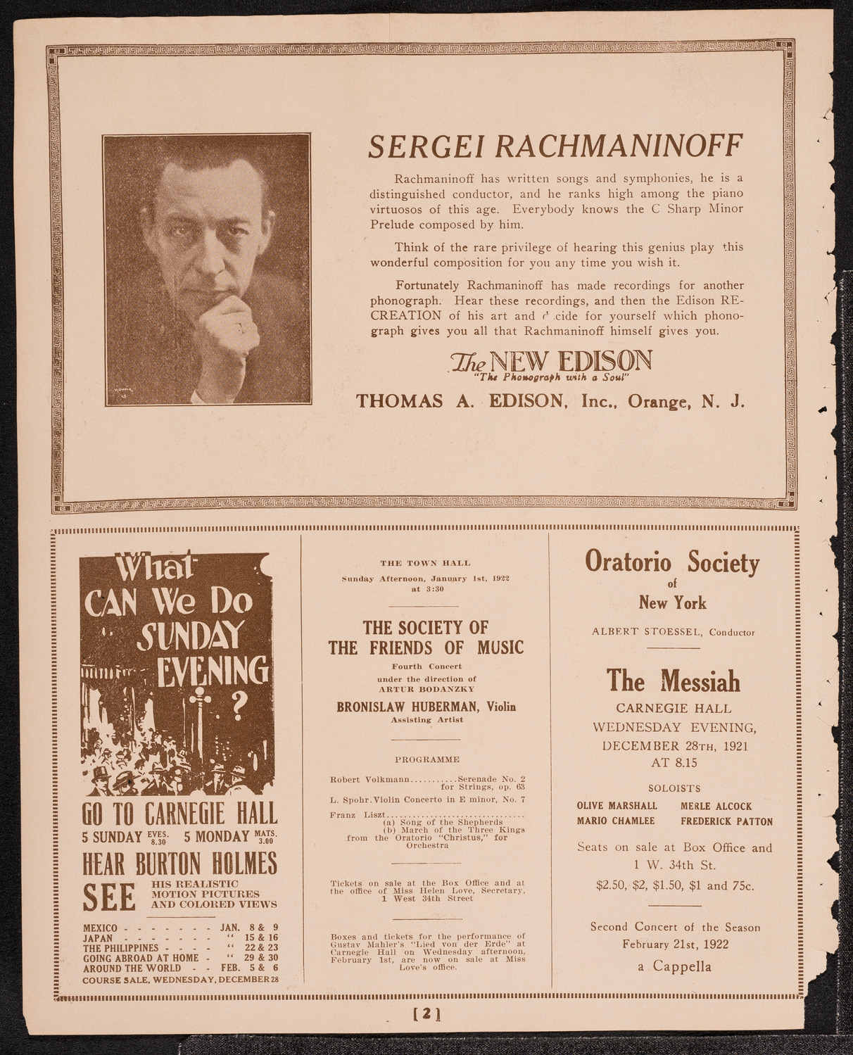 Newman Traveltalks: Switzerland, December 18, 1921, program page 2