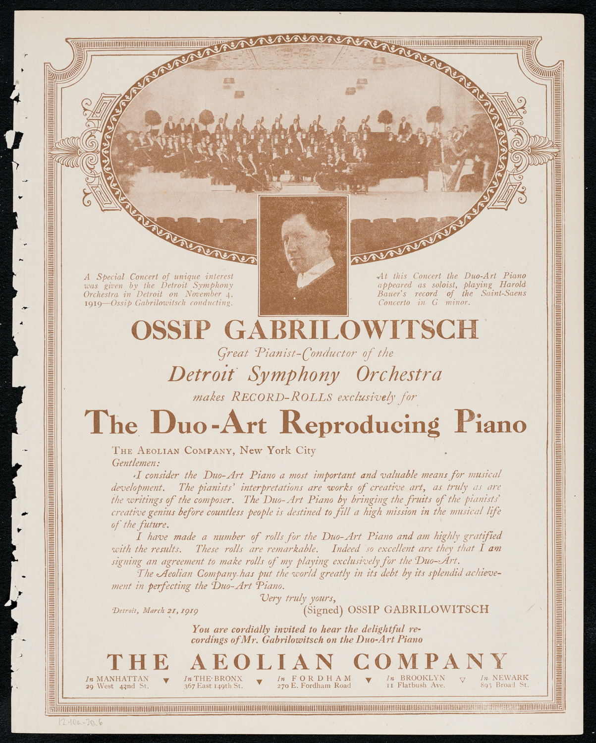 New York Philharmonic, December 10, 1920, program page 11