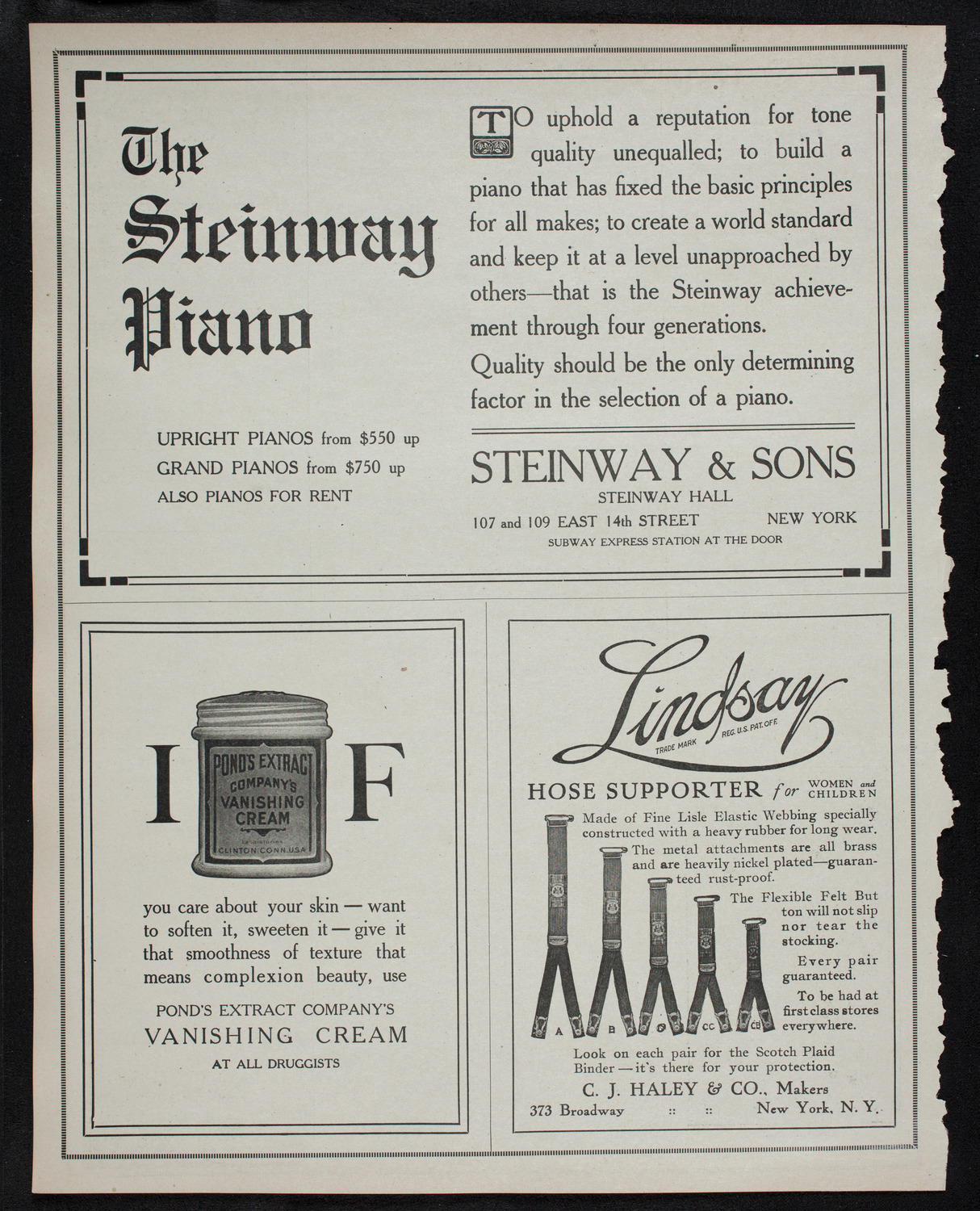 New York Philharmonic, December 1, 1912, program page 4