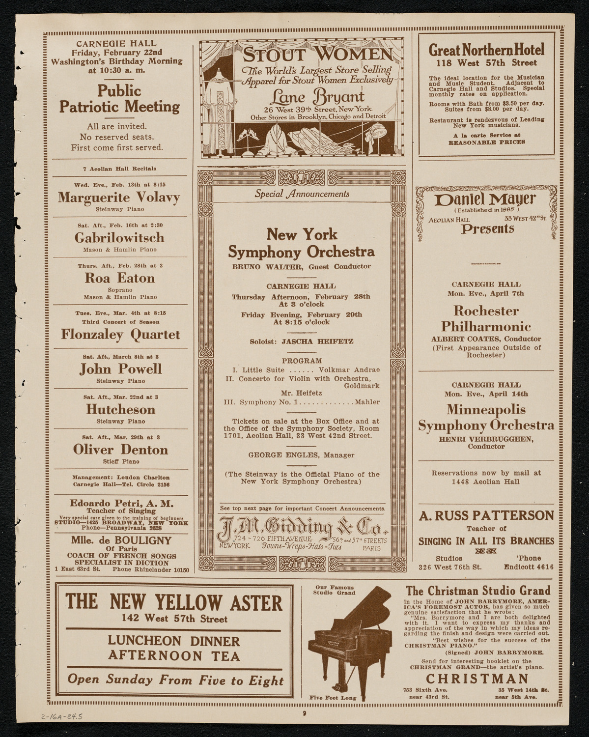 Symphony Concert for Young People, February 16, 1924, program page 9