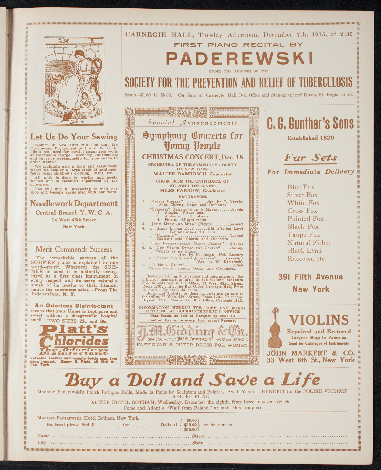 Elmendorf Lecture: Southern Italy and Sicily, December 6, 1915, program page 9