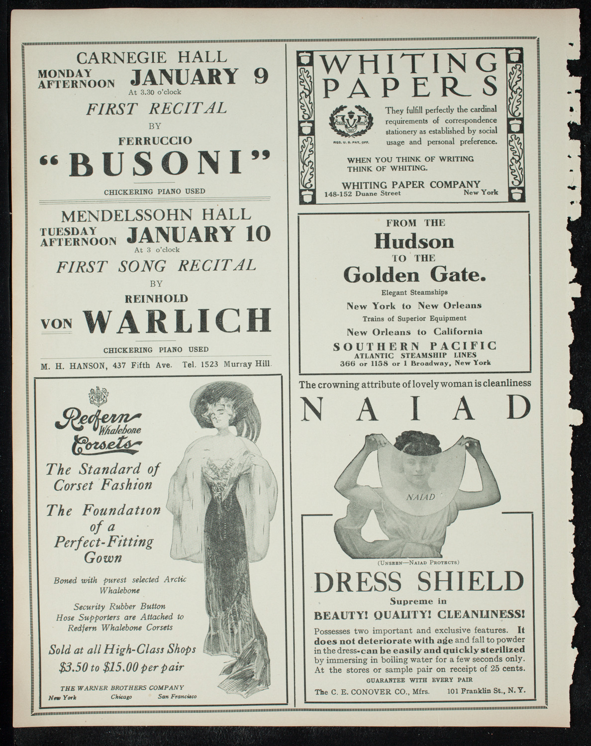 New York Philharmonic, December 30, 1910, program page 2