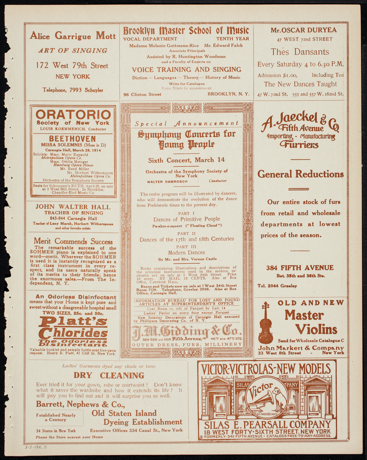 Minneapolis Symphony Orchestra, March 2, 1914, program page 9