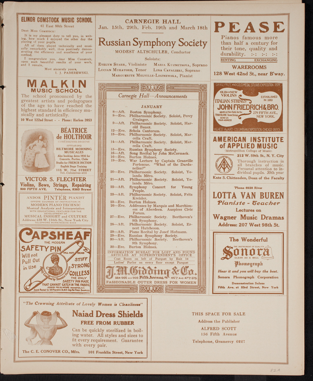 Lecture by Ellis Ashmead-Bartlett, January 7, 1916, program page 3