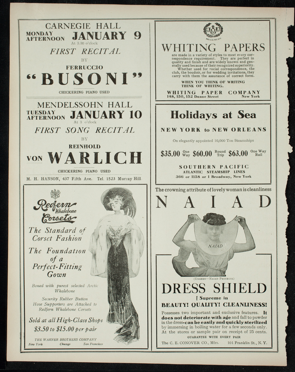 Elmendorf Lecture: Vienna, November 28, 1910, program page 2