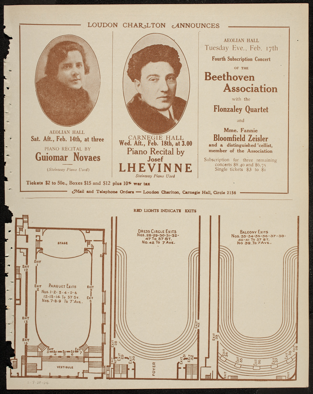 New York Philharmonic, February 7, 1920, program page 11