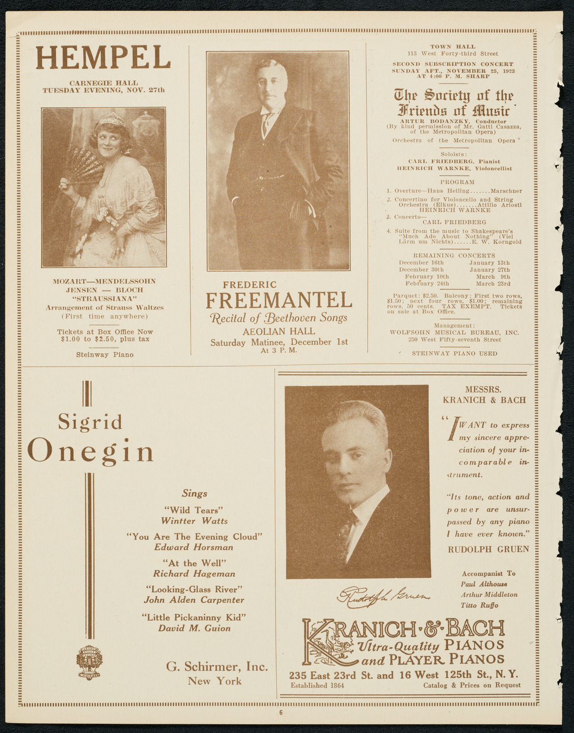 Newman Traveltalks: Chile, November 18, 1923, program page 6