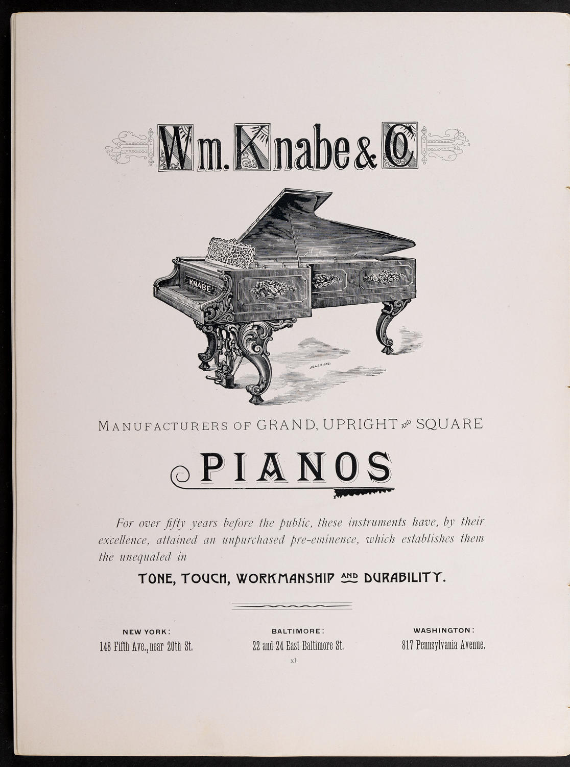 Opening Week Music Festival: Opening Night of Carnegie Hall, May 5, 1891, souvenir program page 51