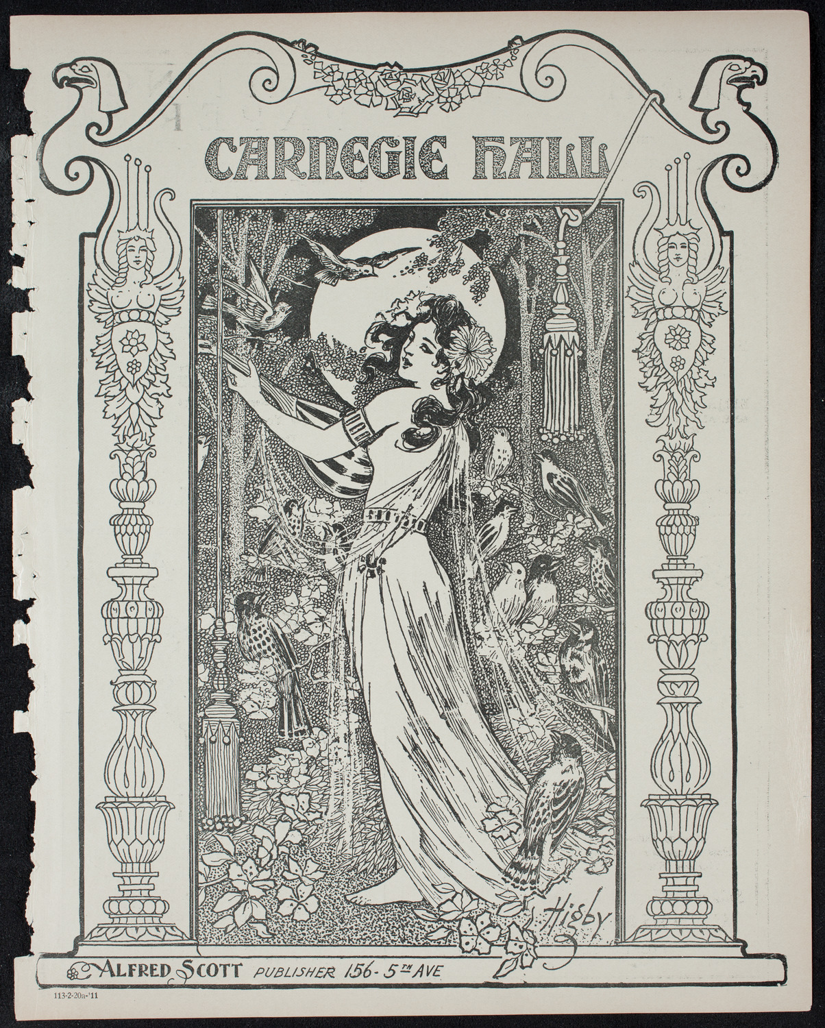 Isadora Duncan, Dancer, with the New York Symphony Orchestra, February 20, 1911, program page 1