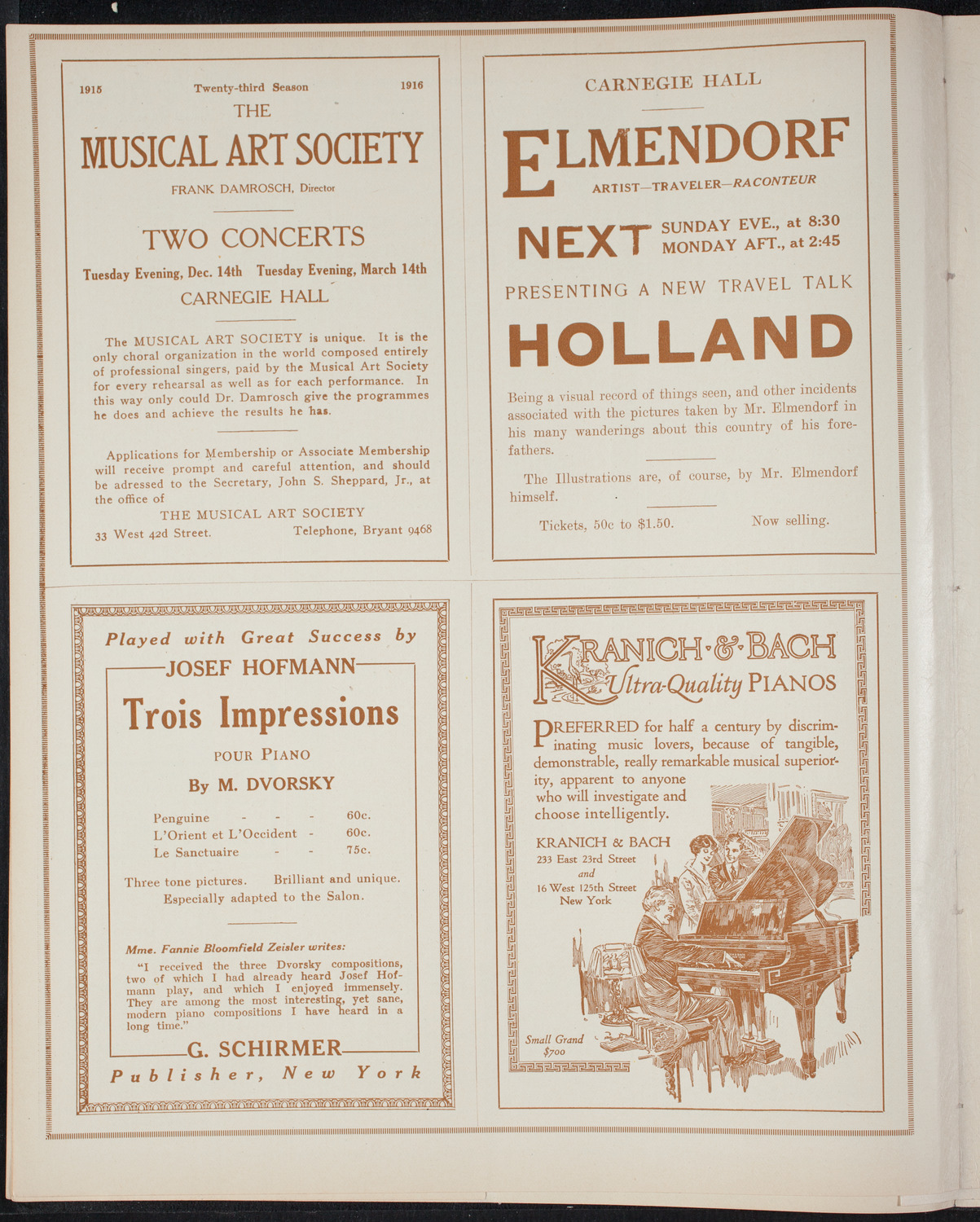Elmendorf Lecture: The British Isles, November 7, 1915, program page 6