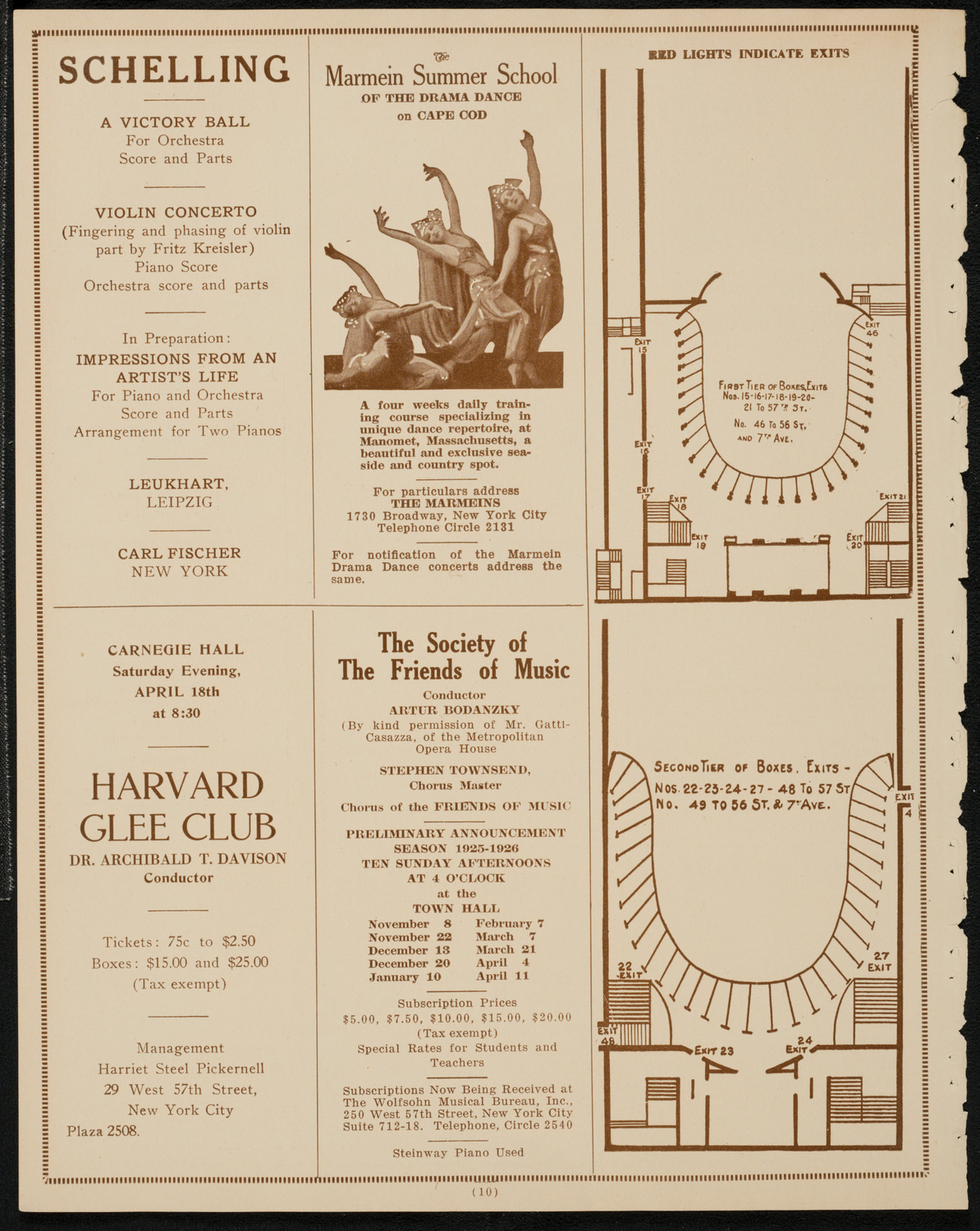 New York Banks' Glee Club, April 15, 1925, program page 10