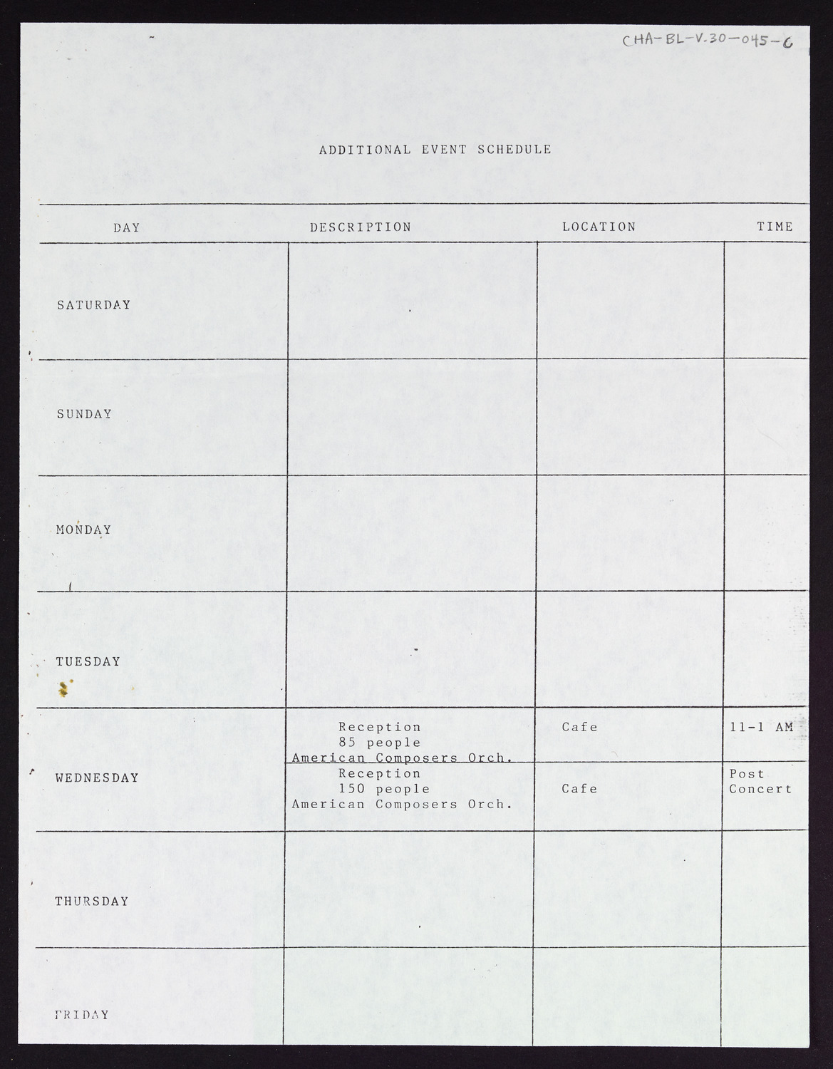 Carnegie Hall Booking Ledger, volume 30, page 45c