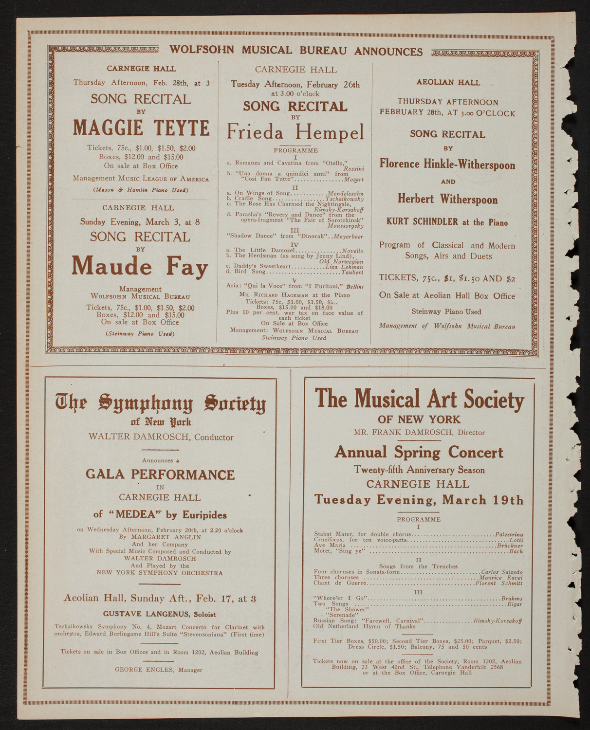 Lecture by Lieutenant Patrick Alva O'Brien, R.F.C, February 17, 1918, program page 8