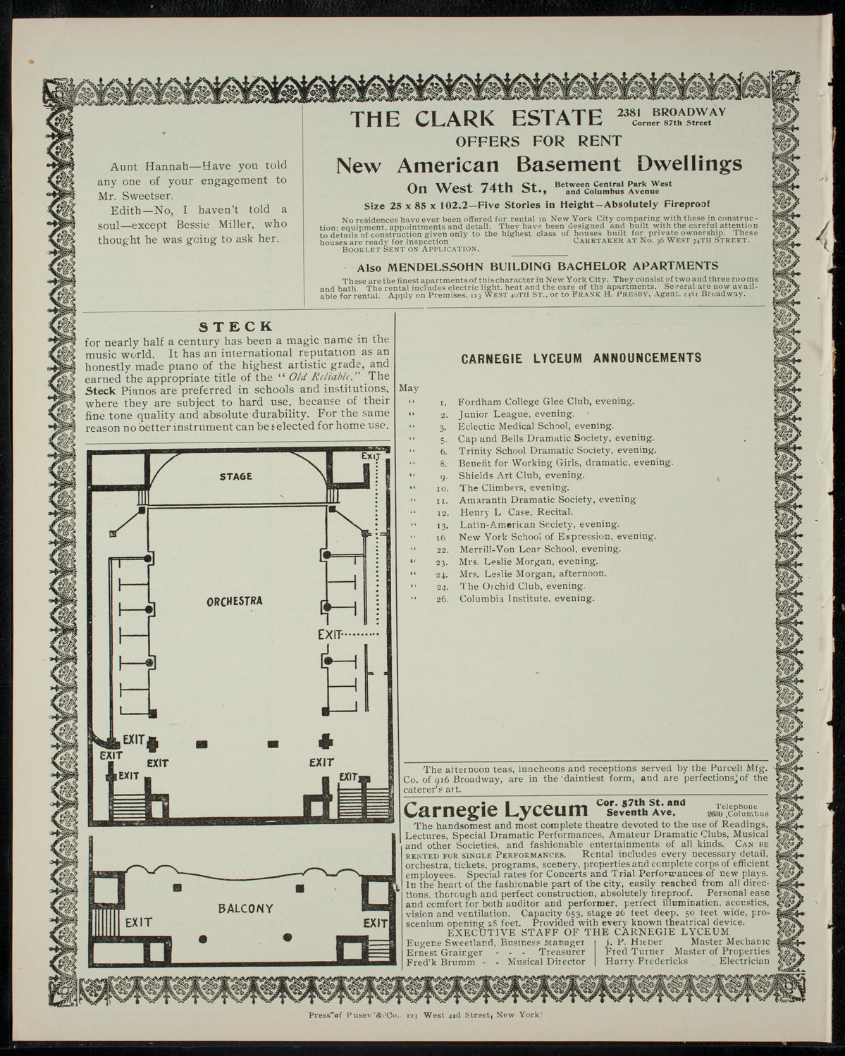 Violin Recital by Pupils of Isidore Moskowitz, April 30, 1905, program page 4