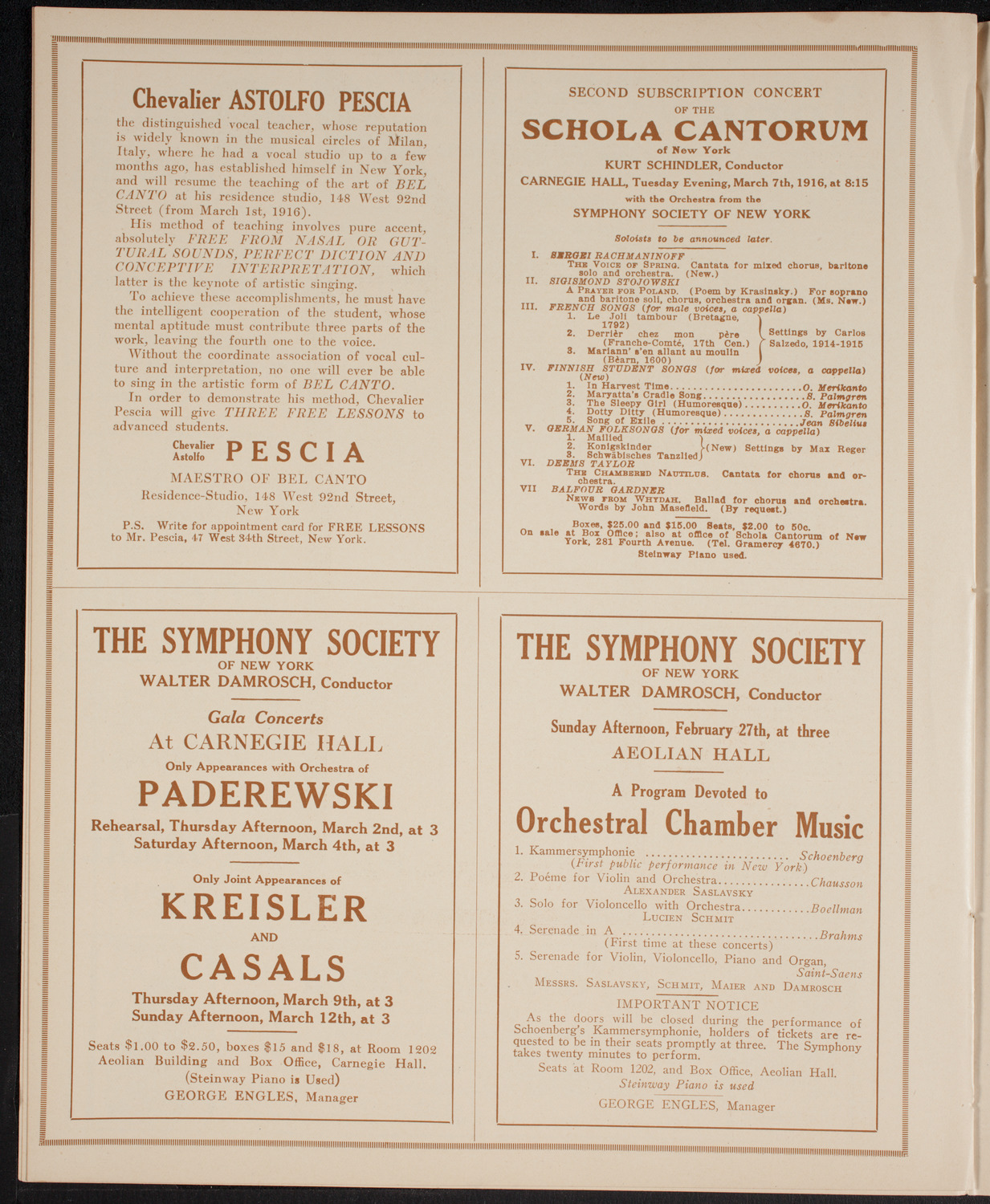 Patriotic Rally for National Defense, February 23, 1916, program page 8