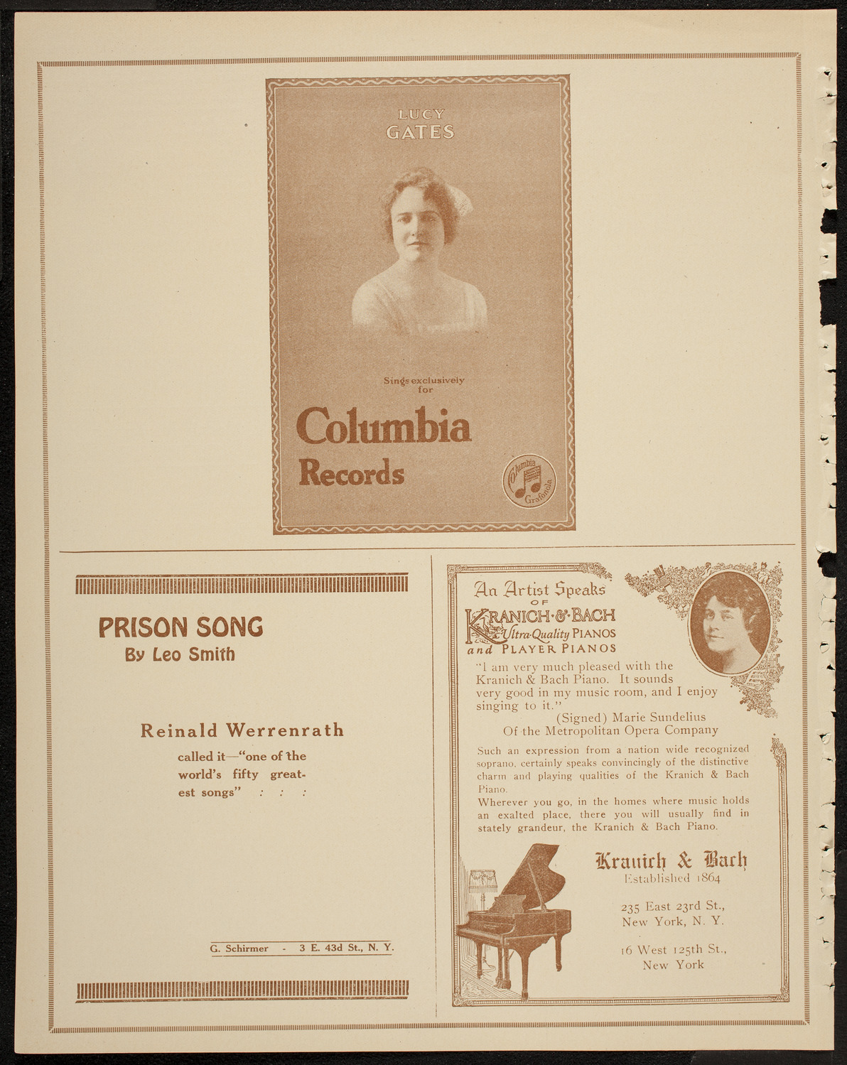 Reinald Werrenrath, Baritone, March 7, 1920, program page 6