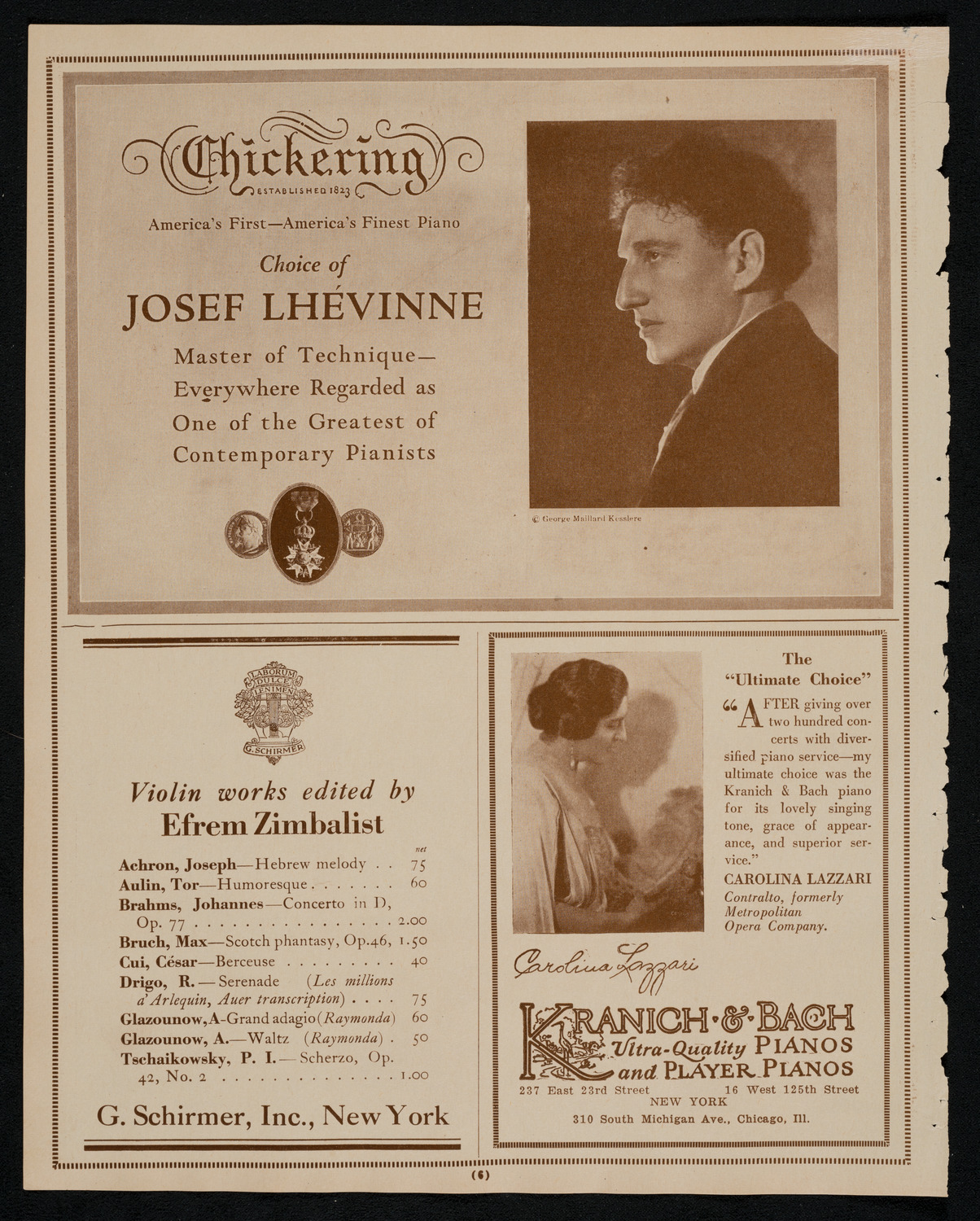 New York Philharmonic, December 17, 1925, program page 6