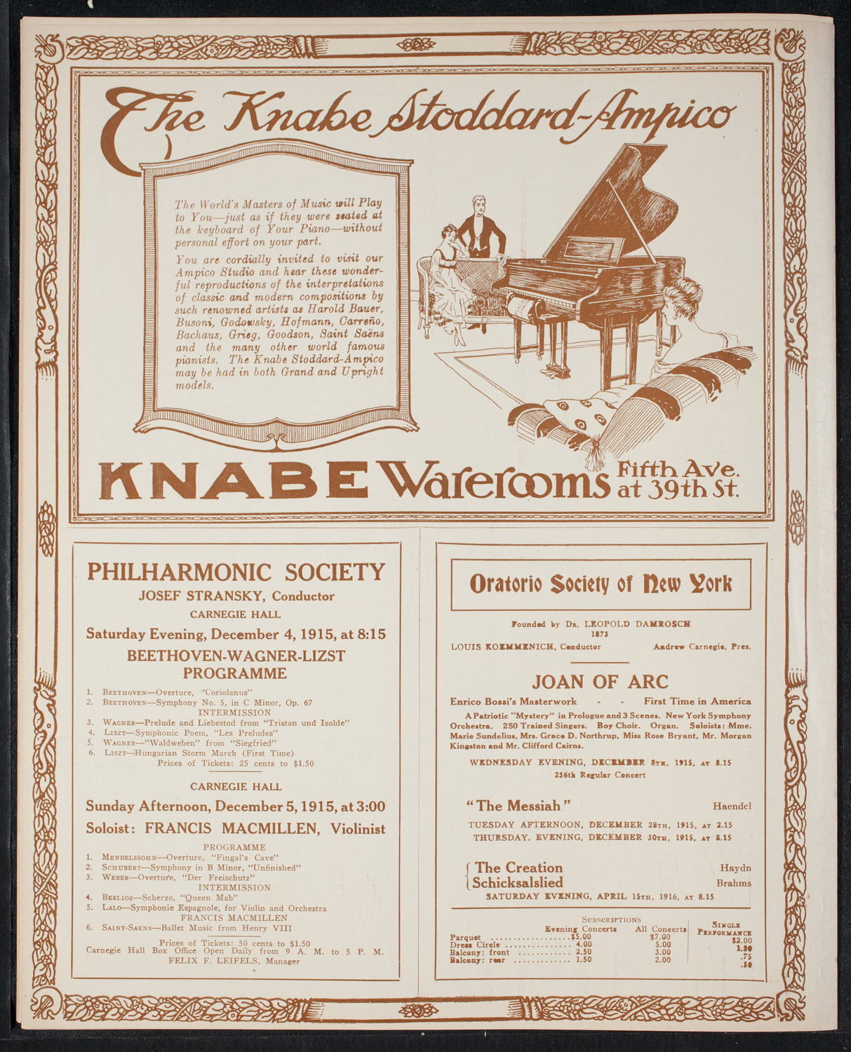 Elmendorf Lecture: Northern Italy, November 28, 1915, program page 12