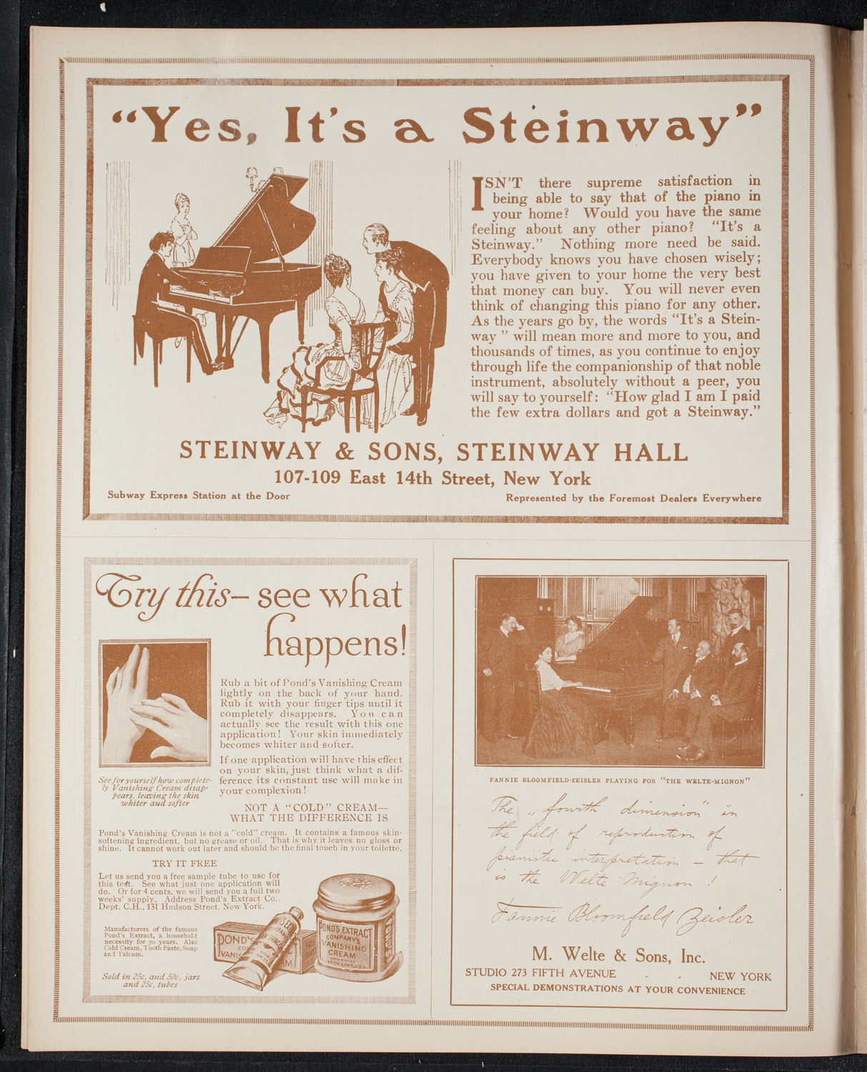 New York Philharmonic, November 19, 1915, program page 4