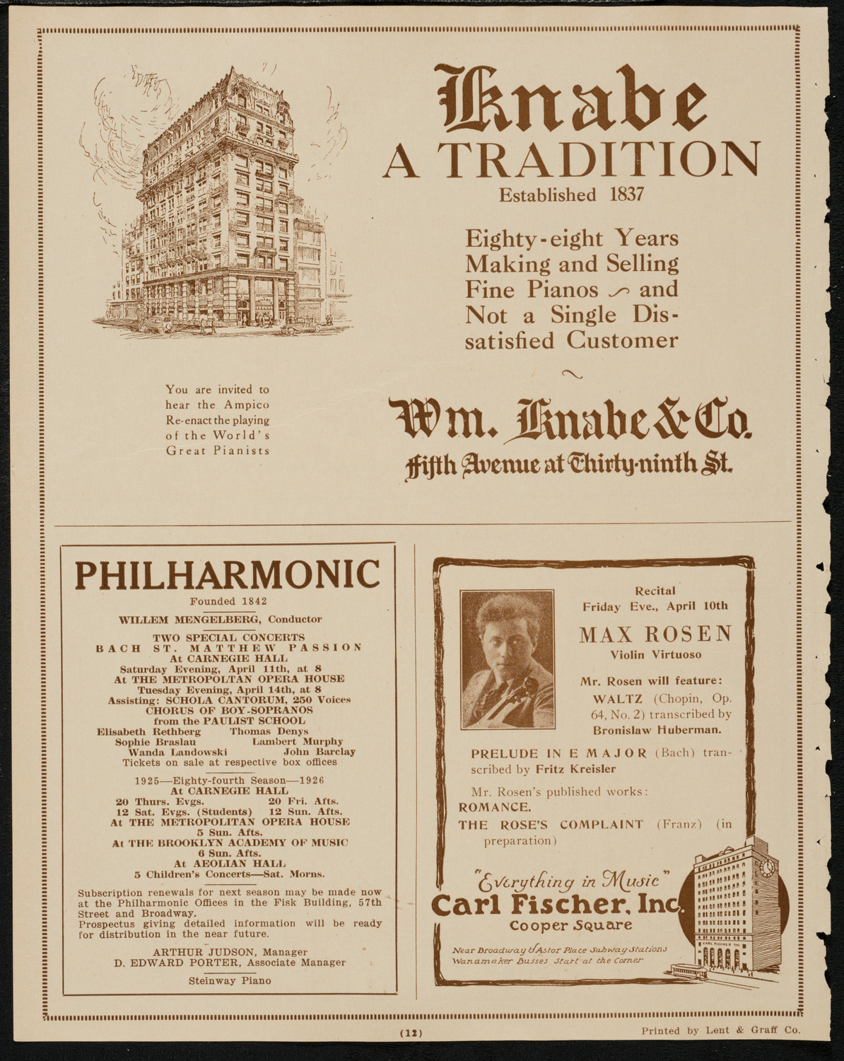 Oratorio Society of New York, April 8, 1925, program page 12