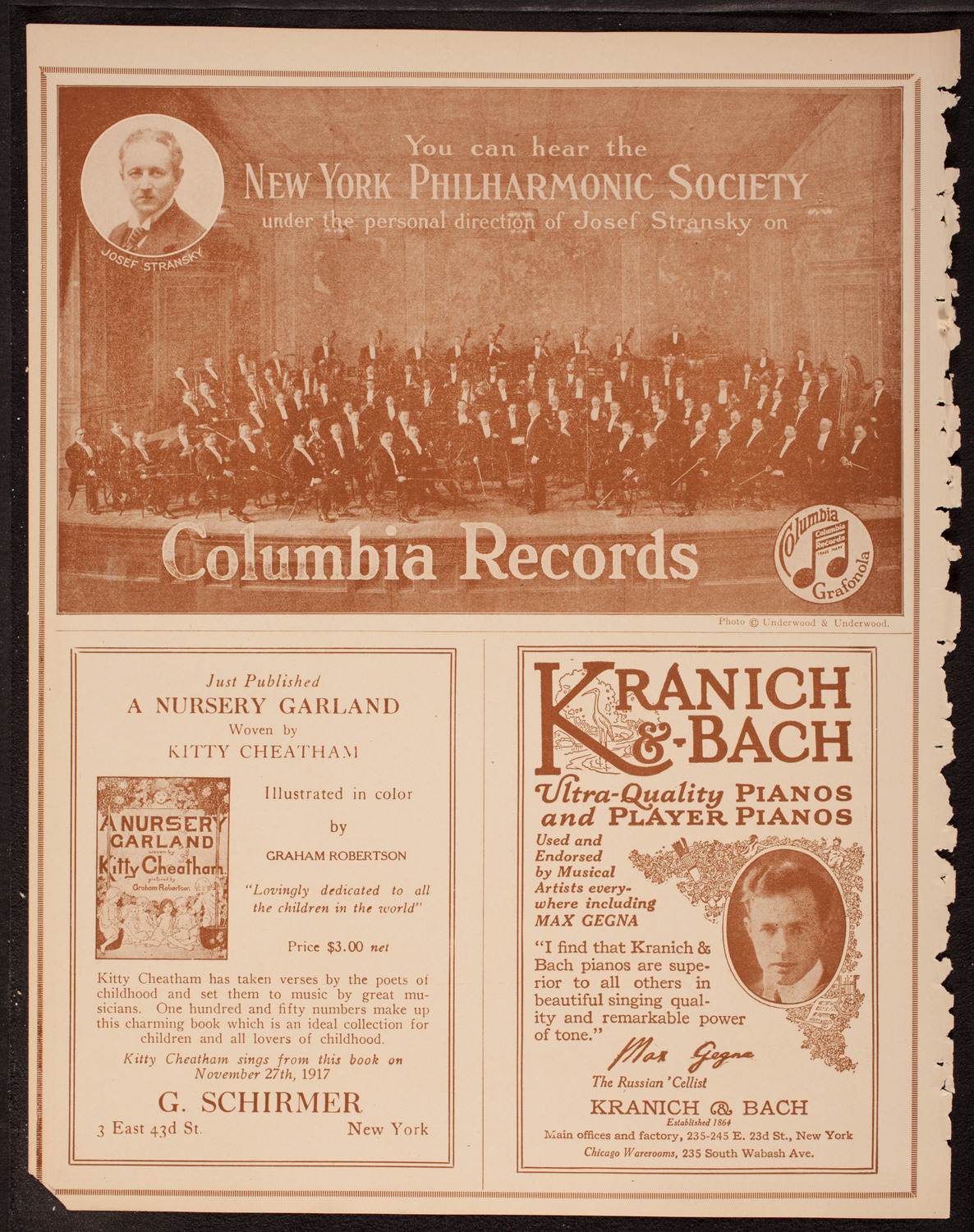 Fritz Kreisler, Violin, November 24, 1917, program page 6