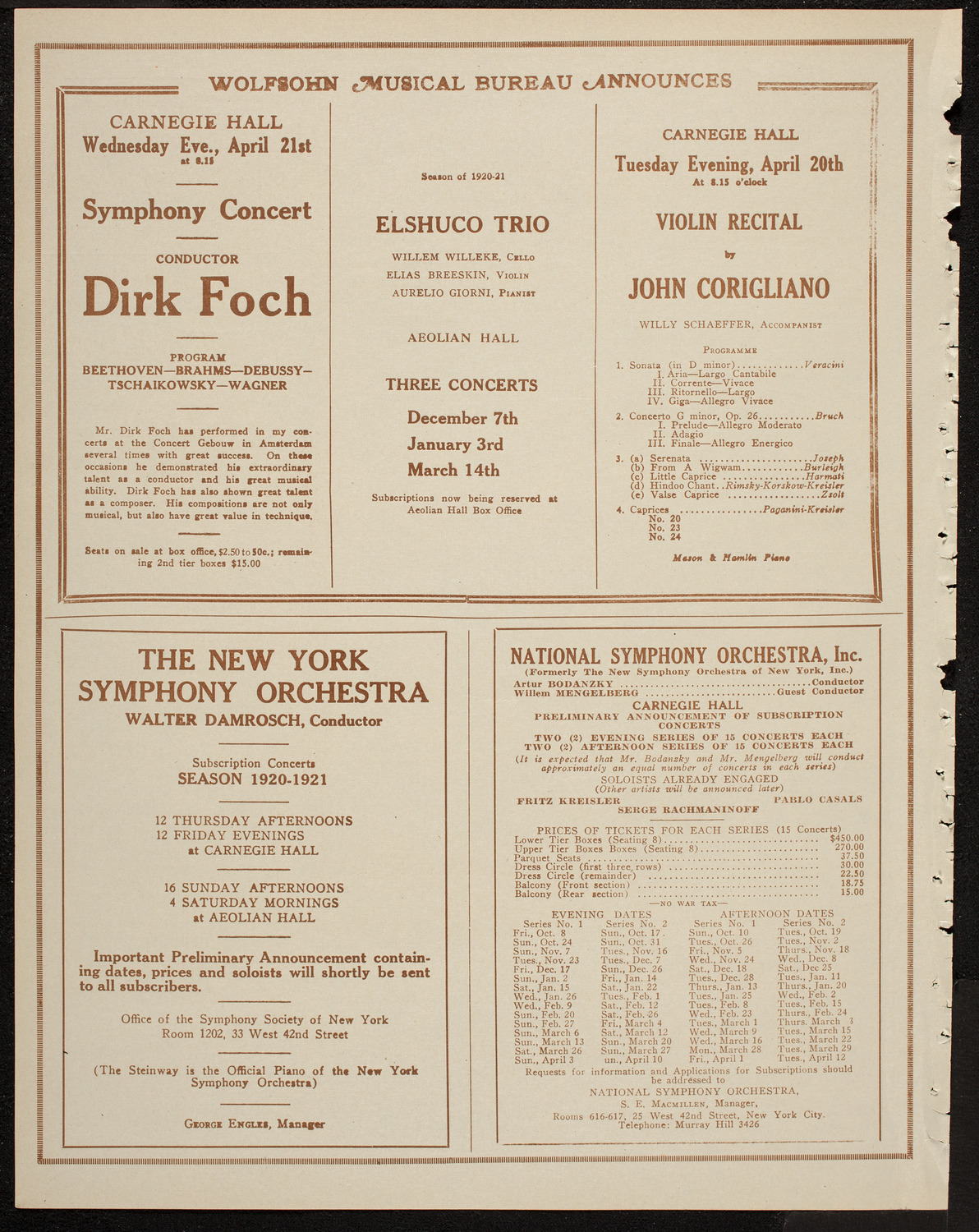 Clotilde Meygret, Soprano, April 18, 1920, program page 8