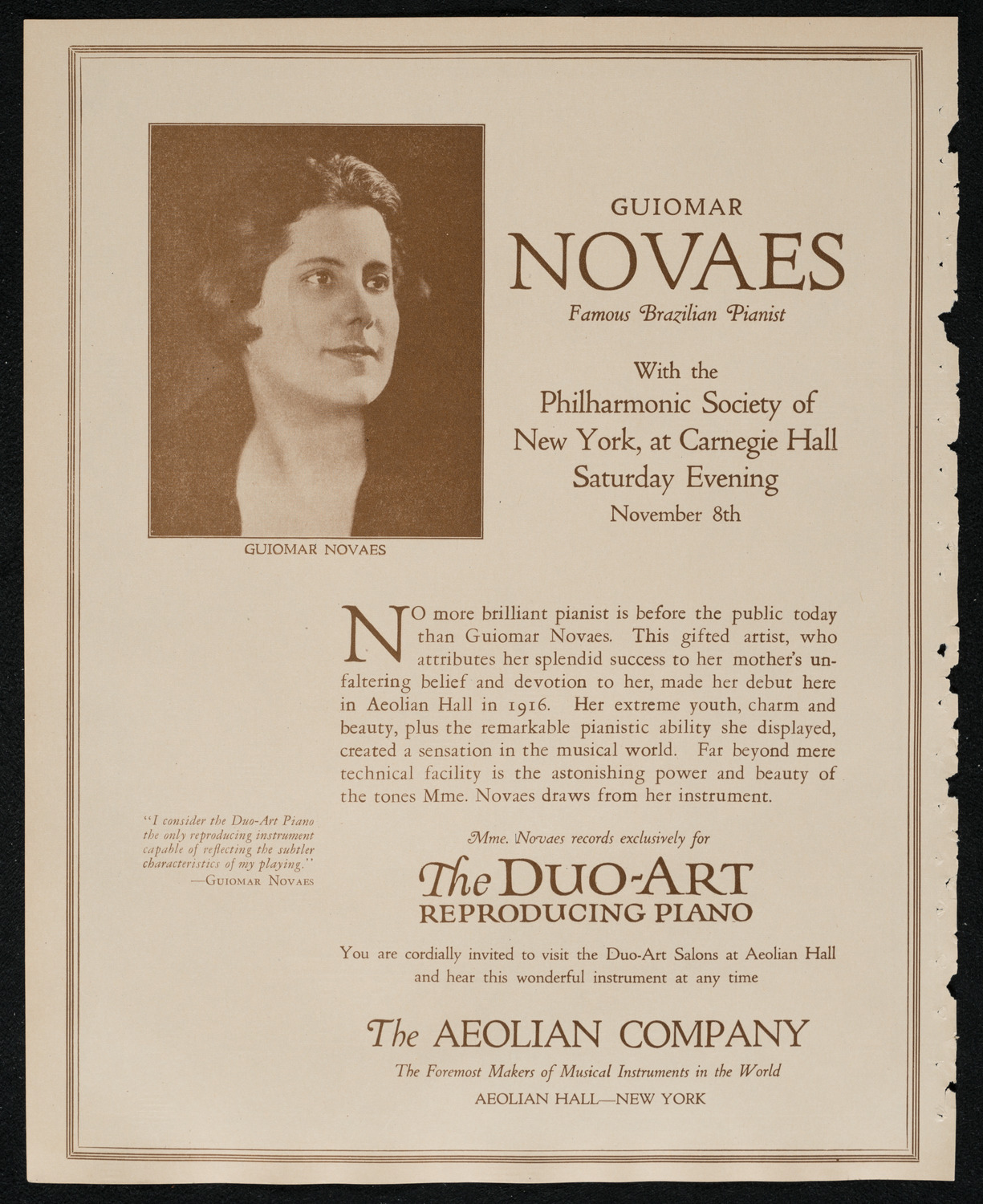 Philadelphia Orchestra, November 4, 1924, program page 2