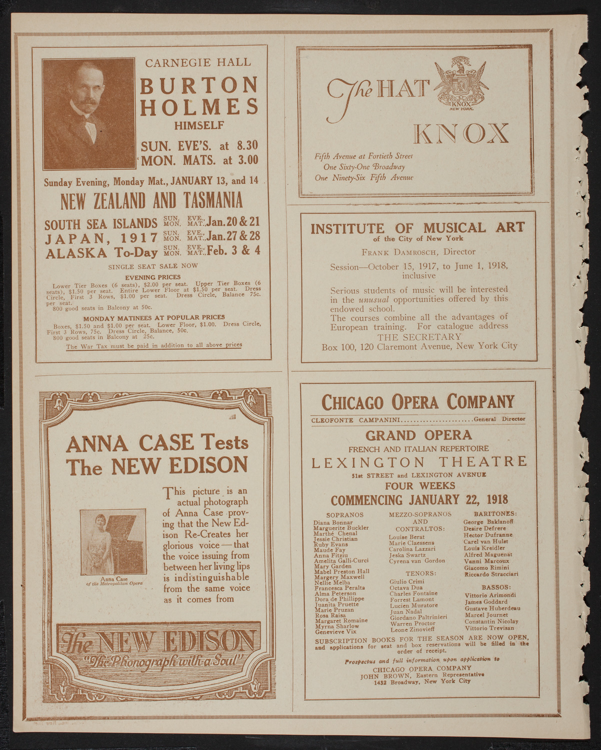 Boston Symphony Orchestra, January 12, 1918, program page 2