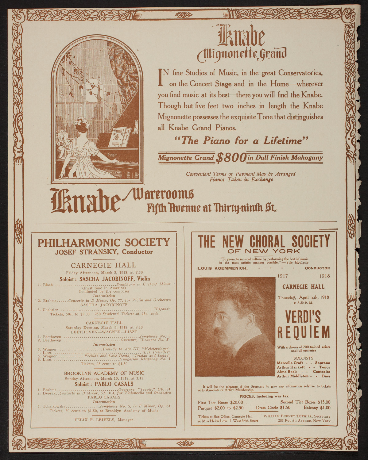 Meeting: The Humanitarian Cult, March 5, 1918, program page 12