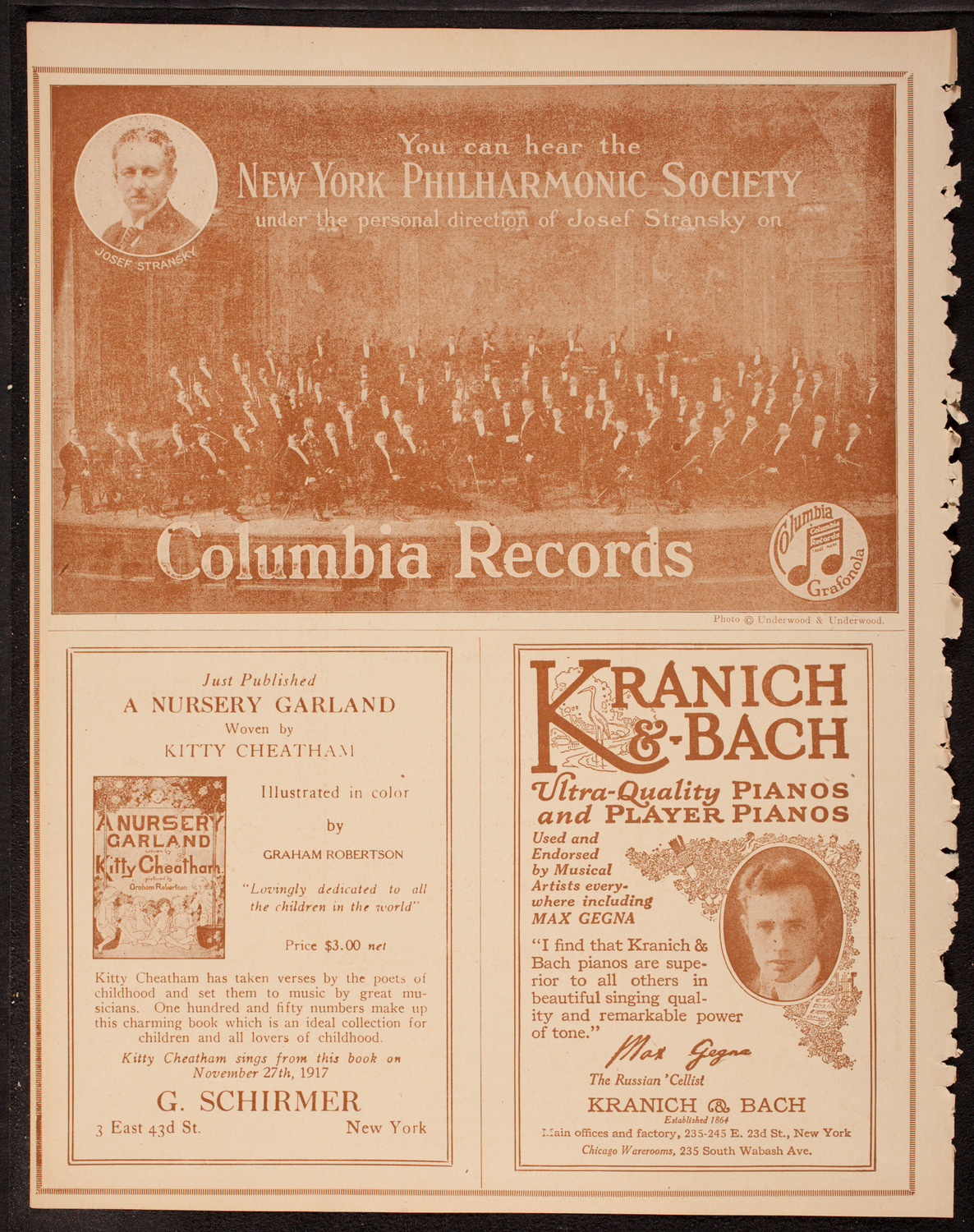 New York Philharmonic, November 25, 1917, program page 6