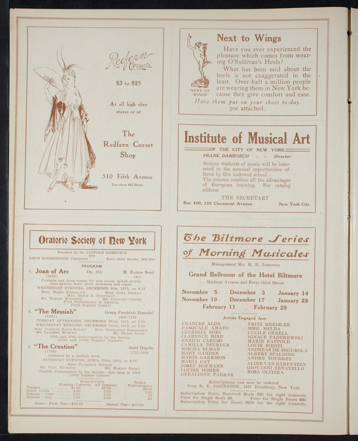 Columbus Day Celebration, October 12, 1915, program page 2