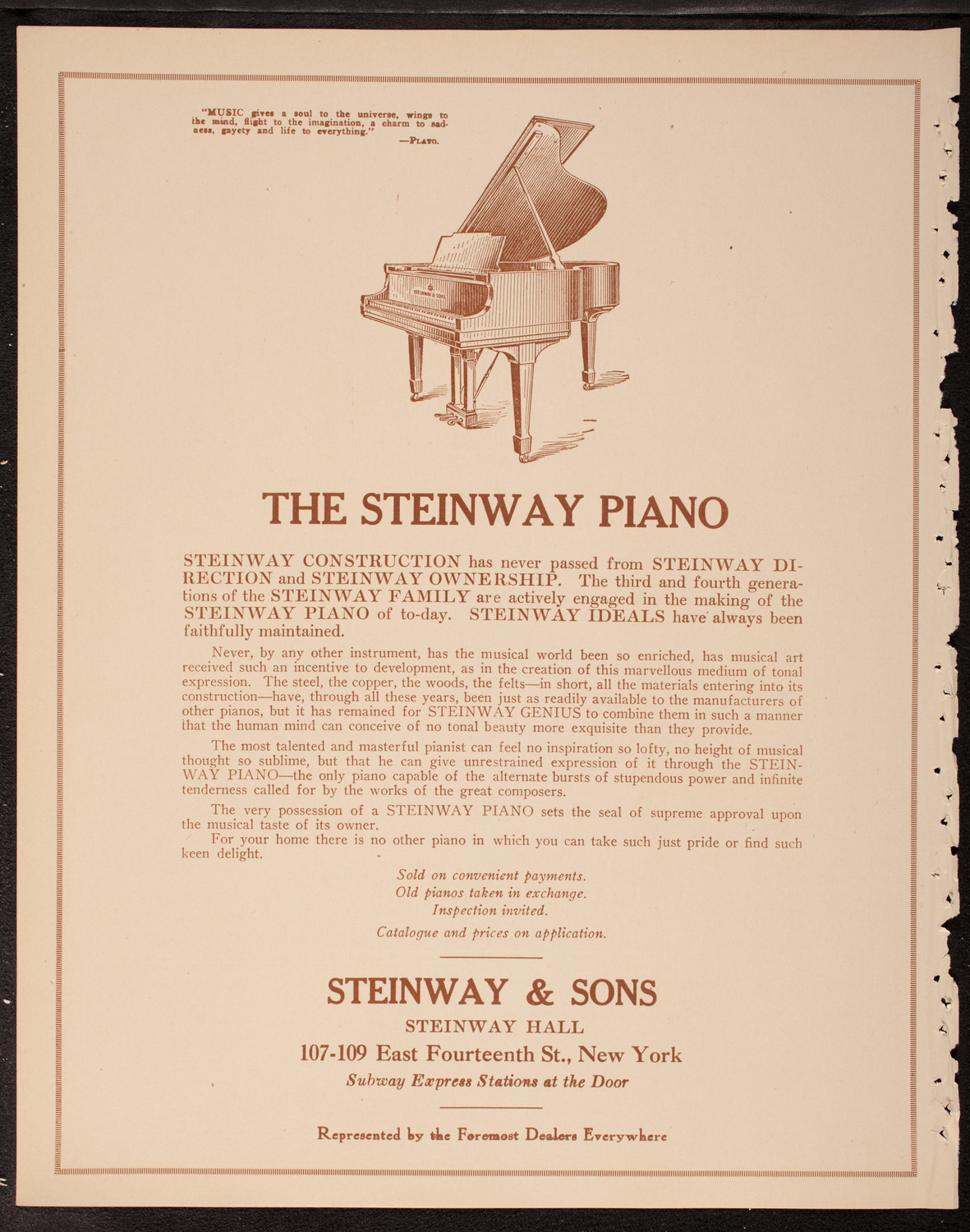 New Symphony Orchestra, December 10, 1919, program page 4