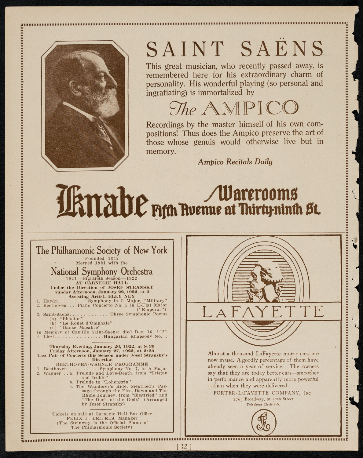 Leonardo da Vinci Evening with Comm. Dr. John W. Lieb, January 20, 1922, program page 12