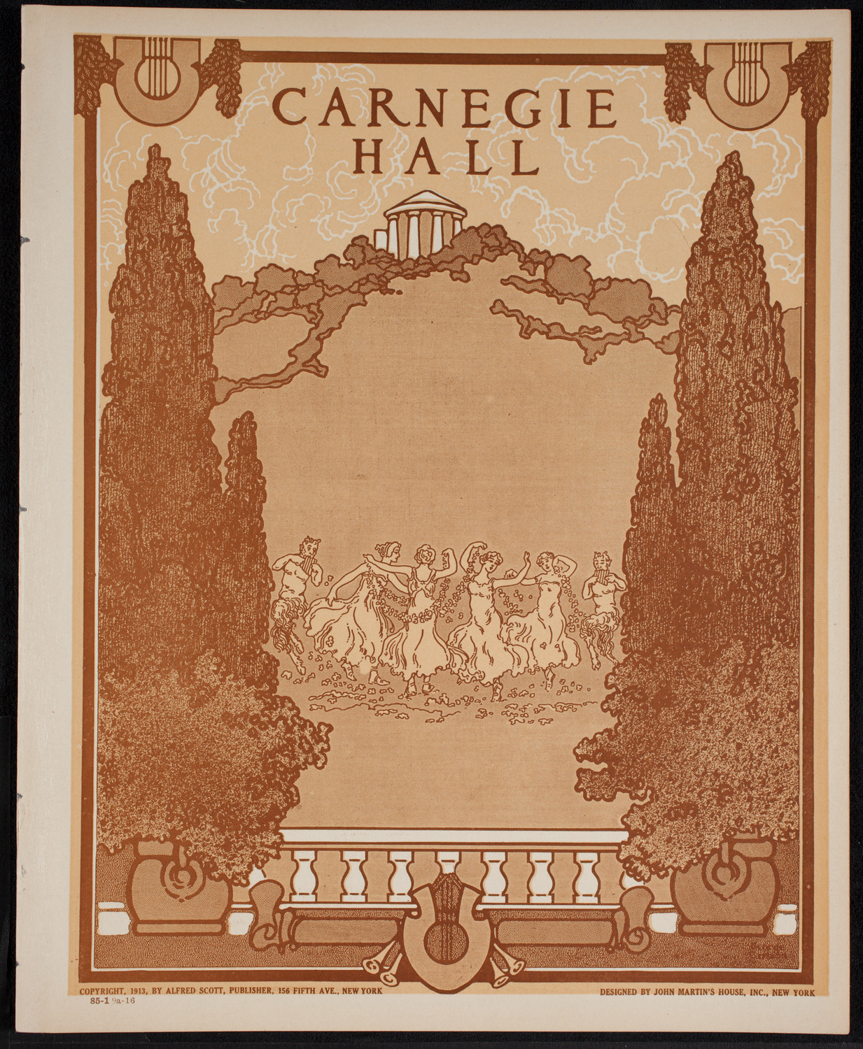 New York Philharmonic, January 9, 1916, program page 1