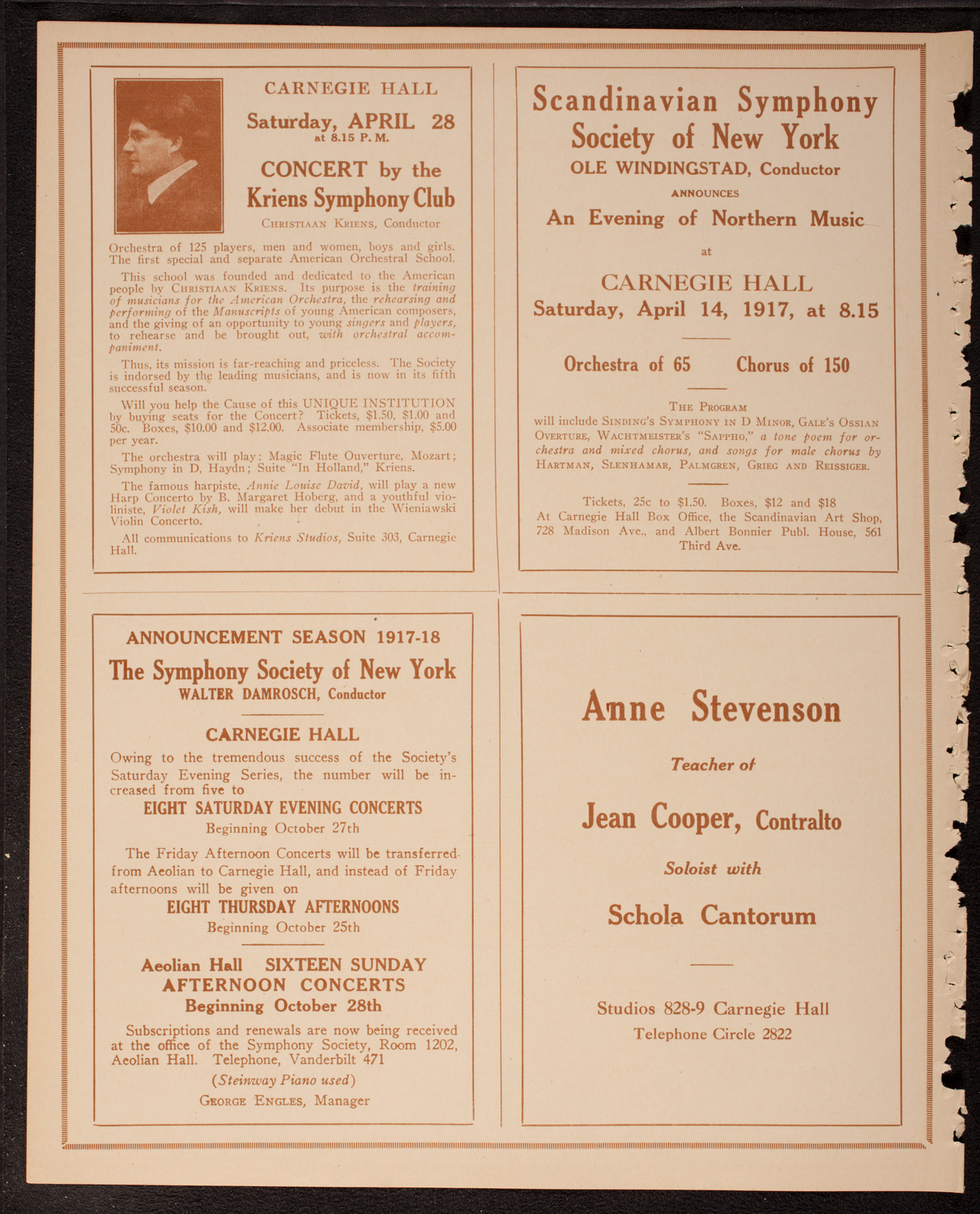 Victoria and Nathalie Boshko, assisted by Volpe Symphony Society of New York, March 31, 1917, program page 8